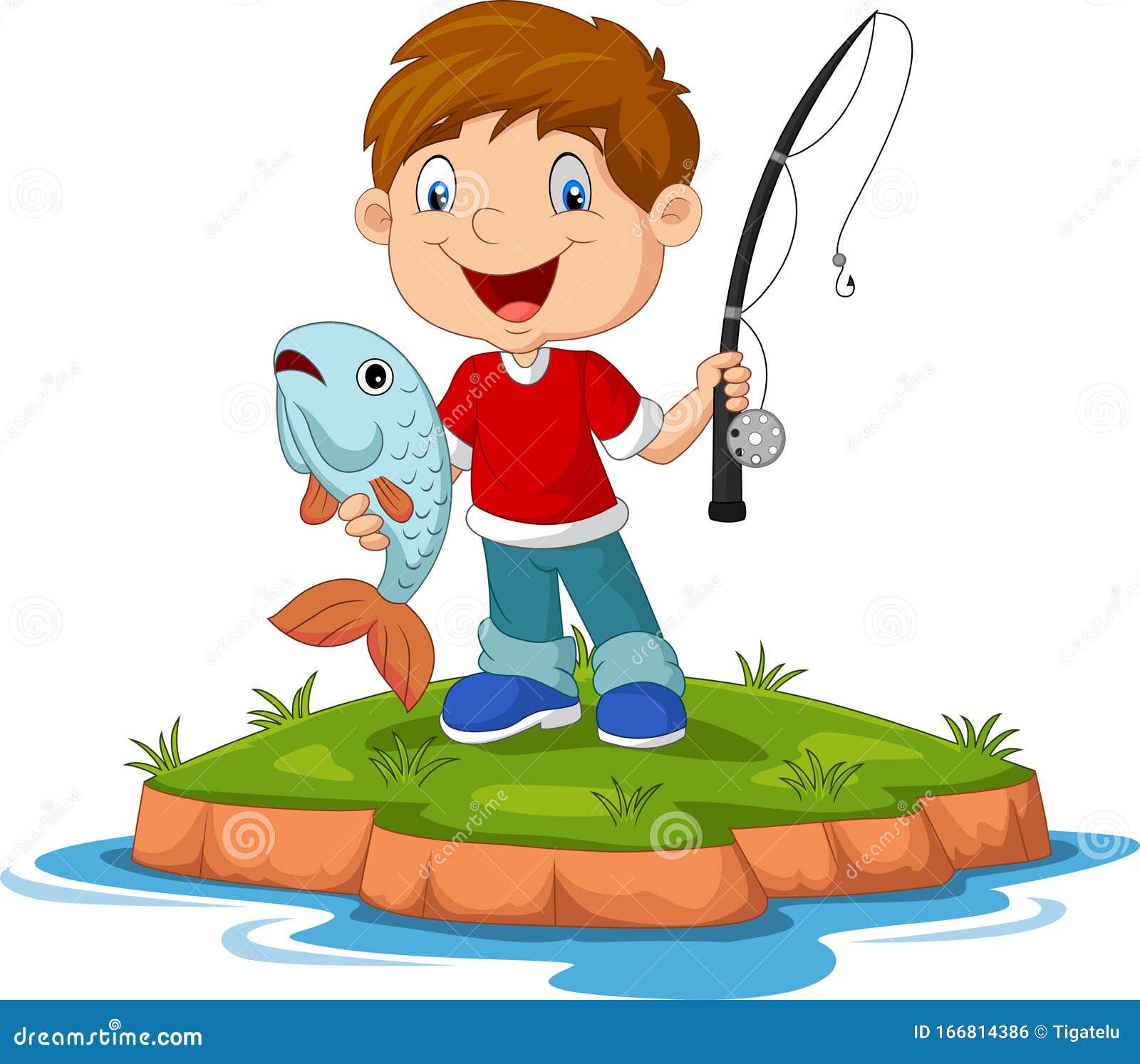 Cartoon Boy Fishing Stock Illustrations – 2,373 Cartoon Boy
