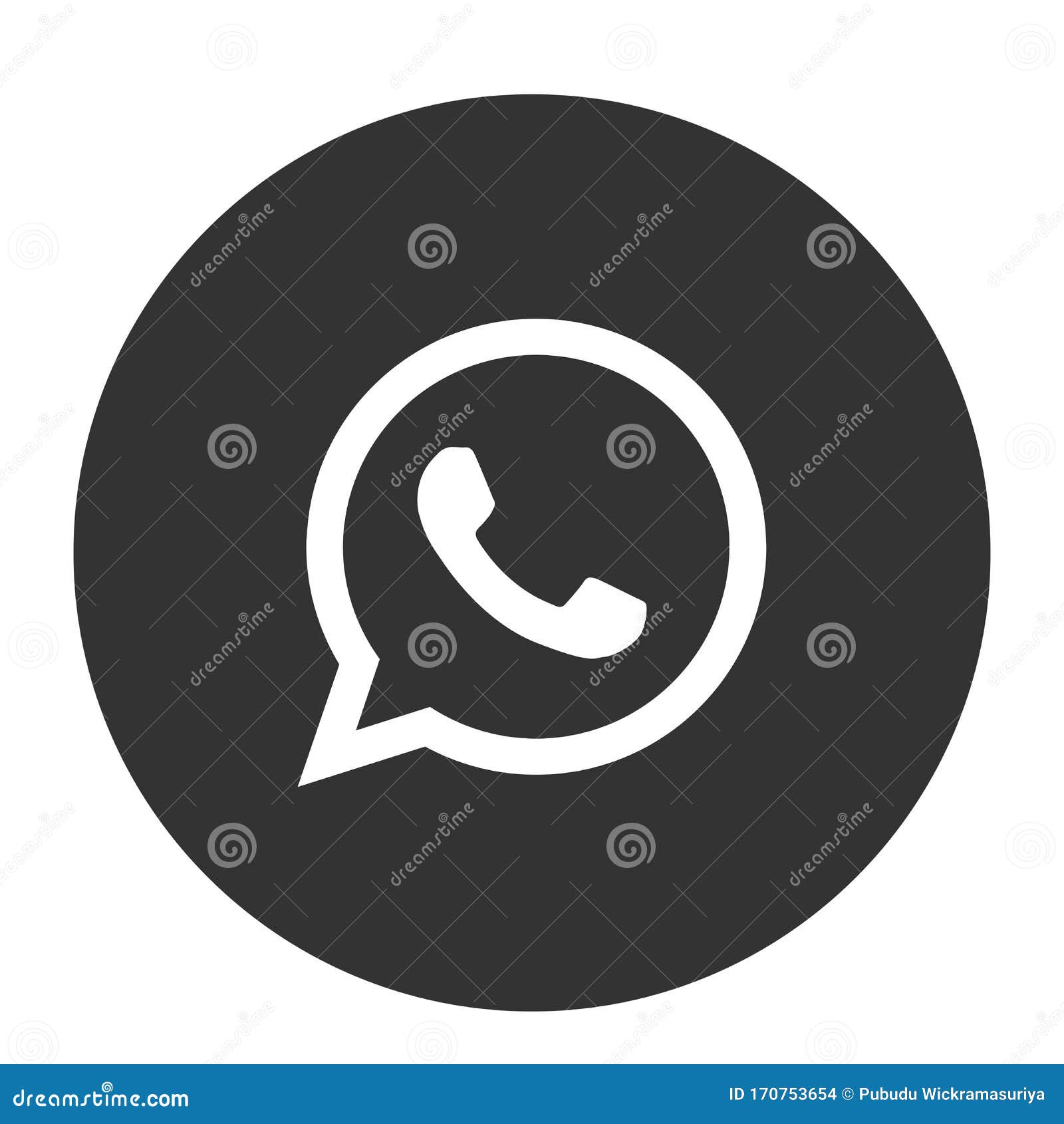 Whatsapp Icon Logo Element Flat Simple Sign Design Vector Mobile App