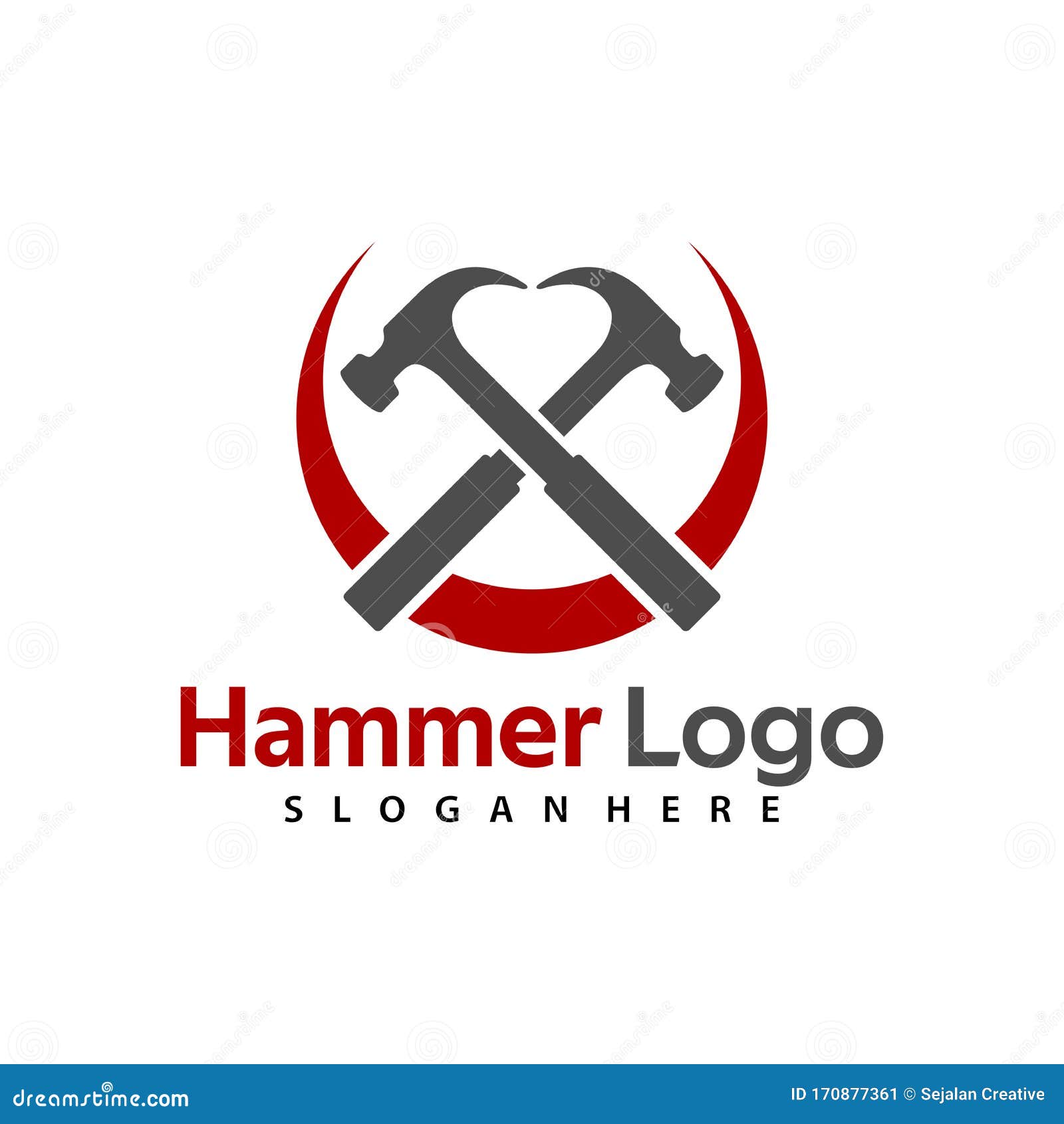 Hammer Logo Vector for Construction Stock Vector Illustration of