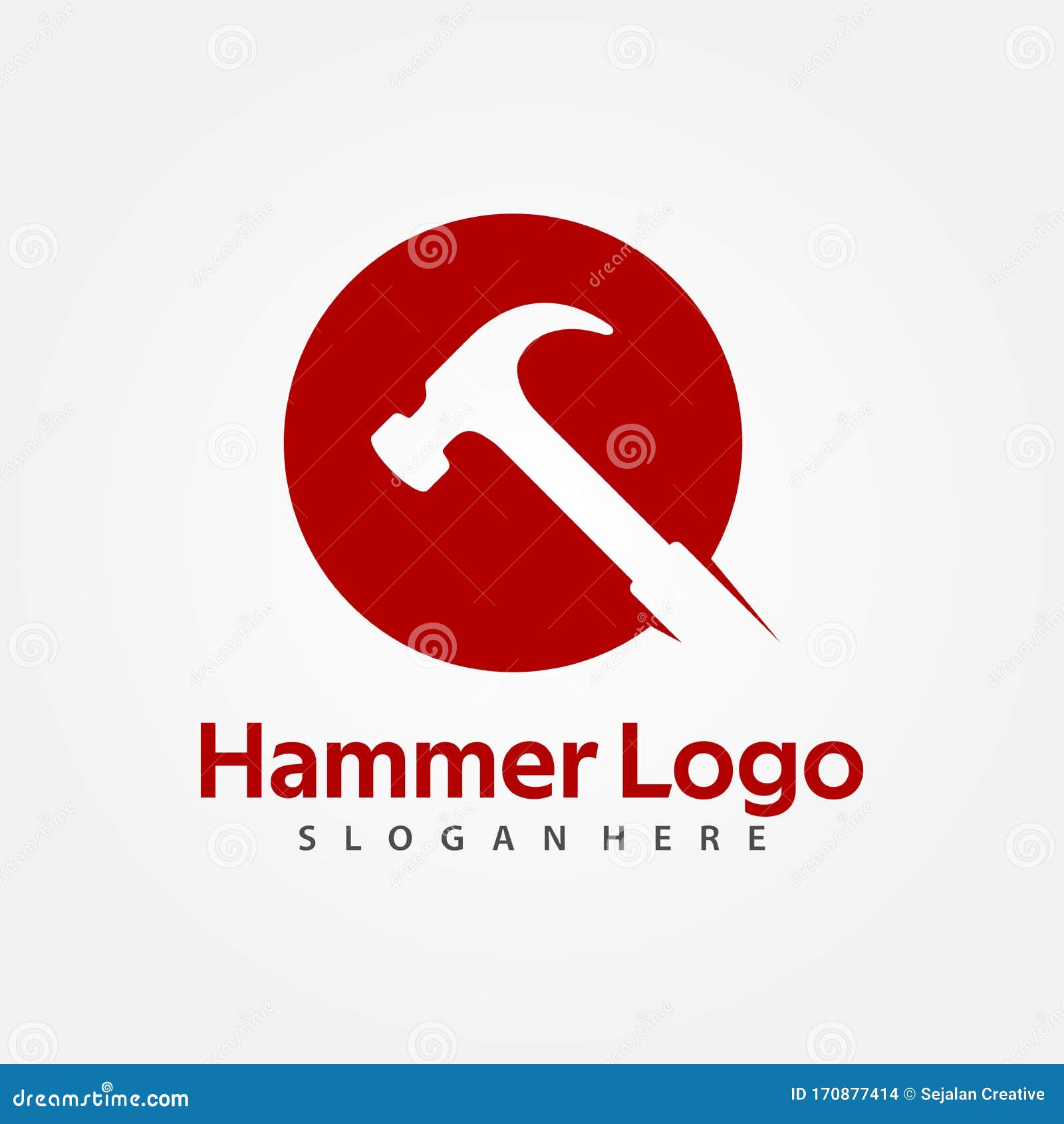 Hammer Logo Vector for Construction Stock Vector Illustration of