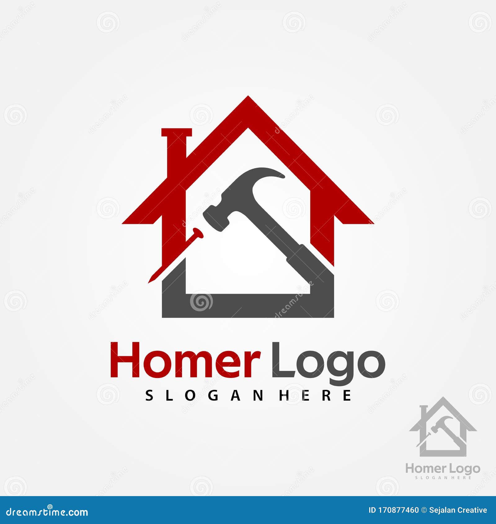 Home Construction Logo Design Template Stock Vector - Illustration of ...