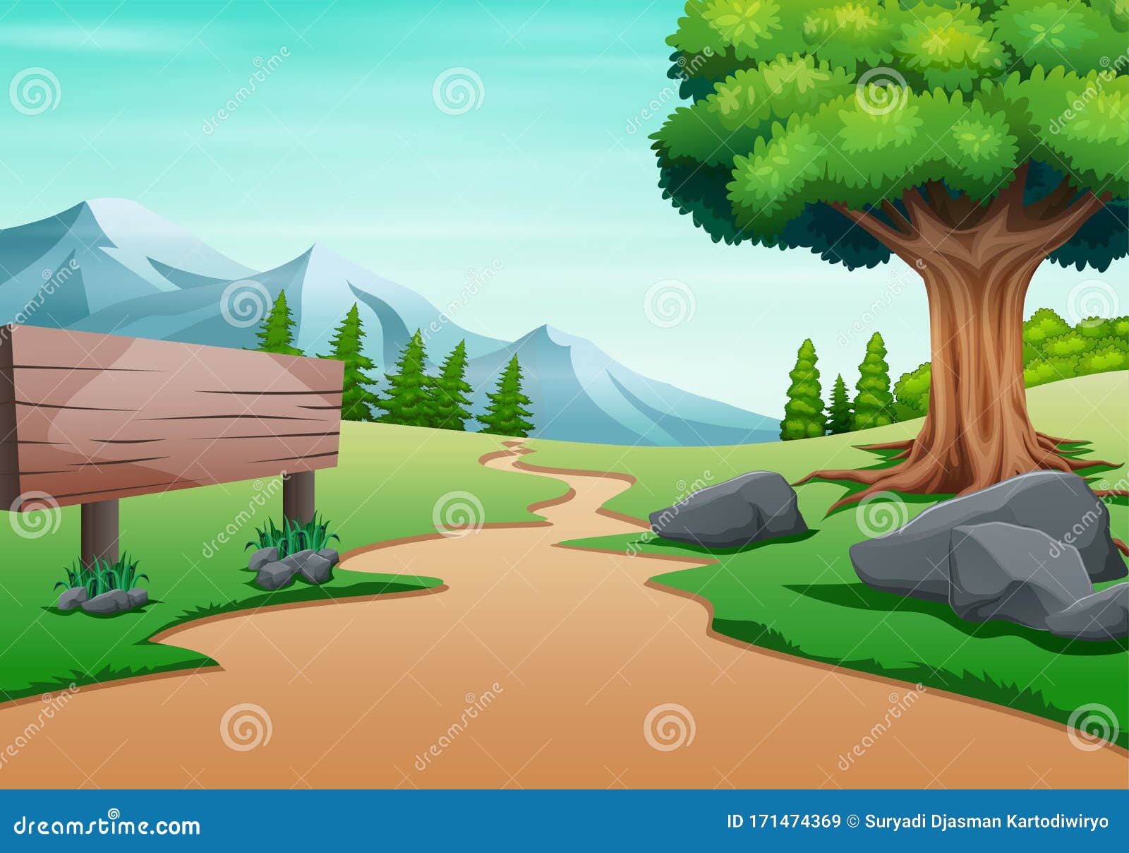 Mountain Trail Cartoon Stock Illustrations – 1,368 Mountain Trail