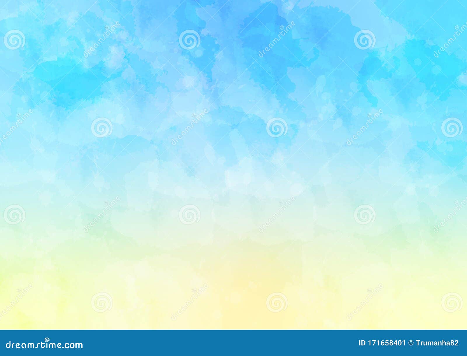  abstract pastel blue and yellow watercolor pattern background