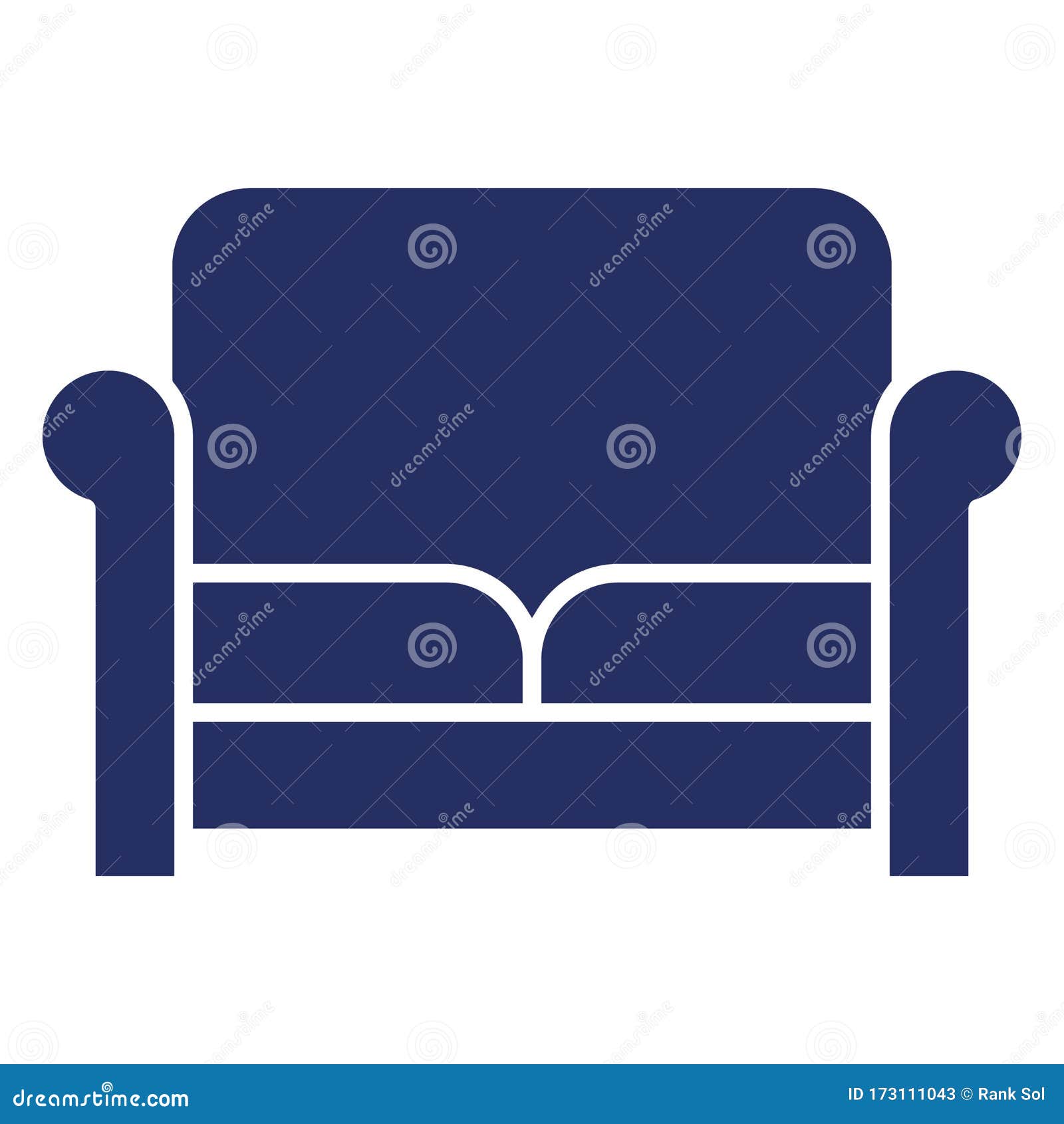 Basic RGB Chesterfield, Couch Vector Icon Which Can Easily Modify or