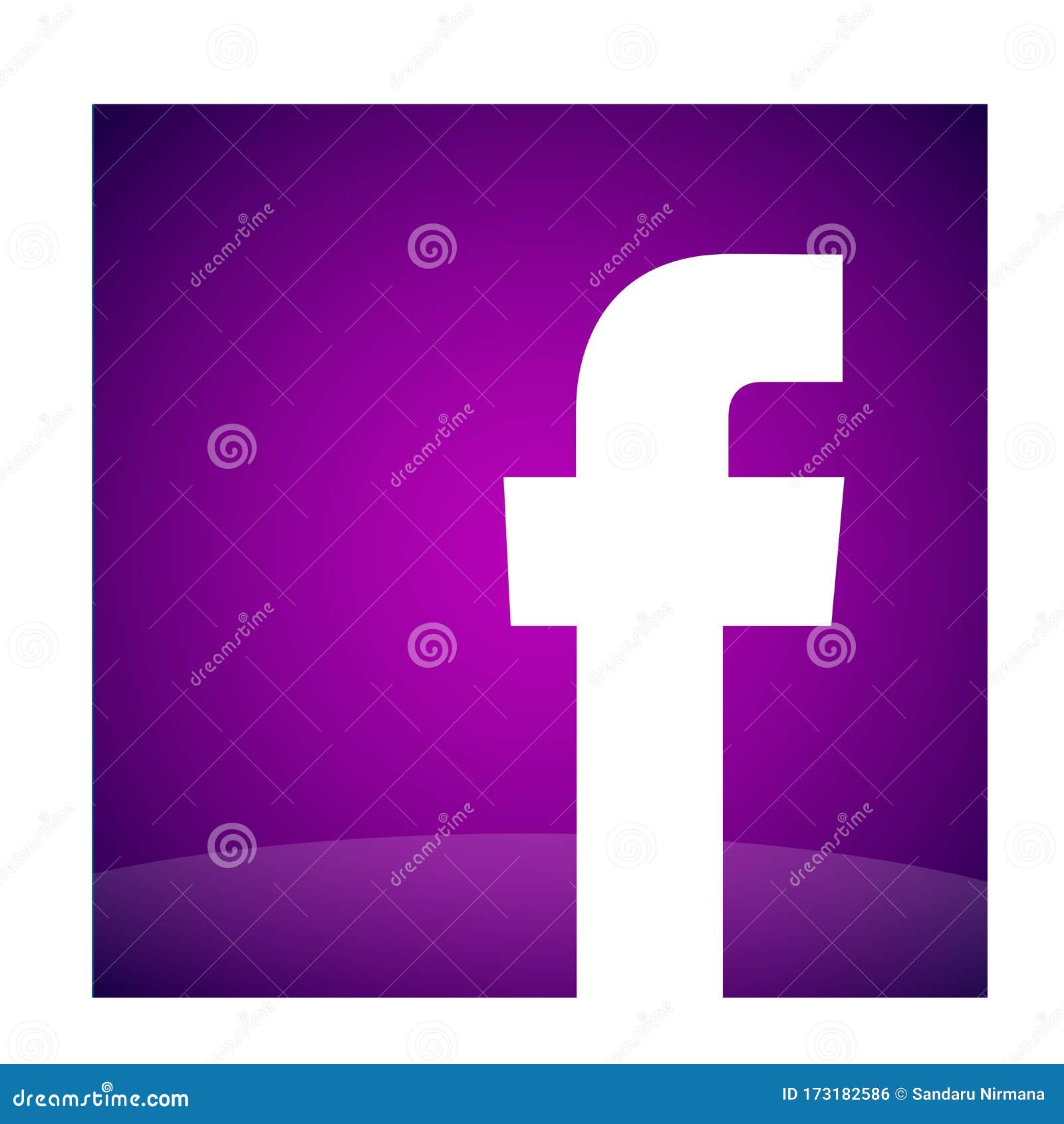 Facebook Logo Icon Vector Illustrations on White Background Editorial