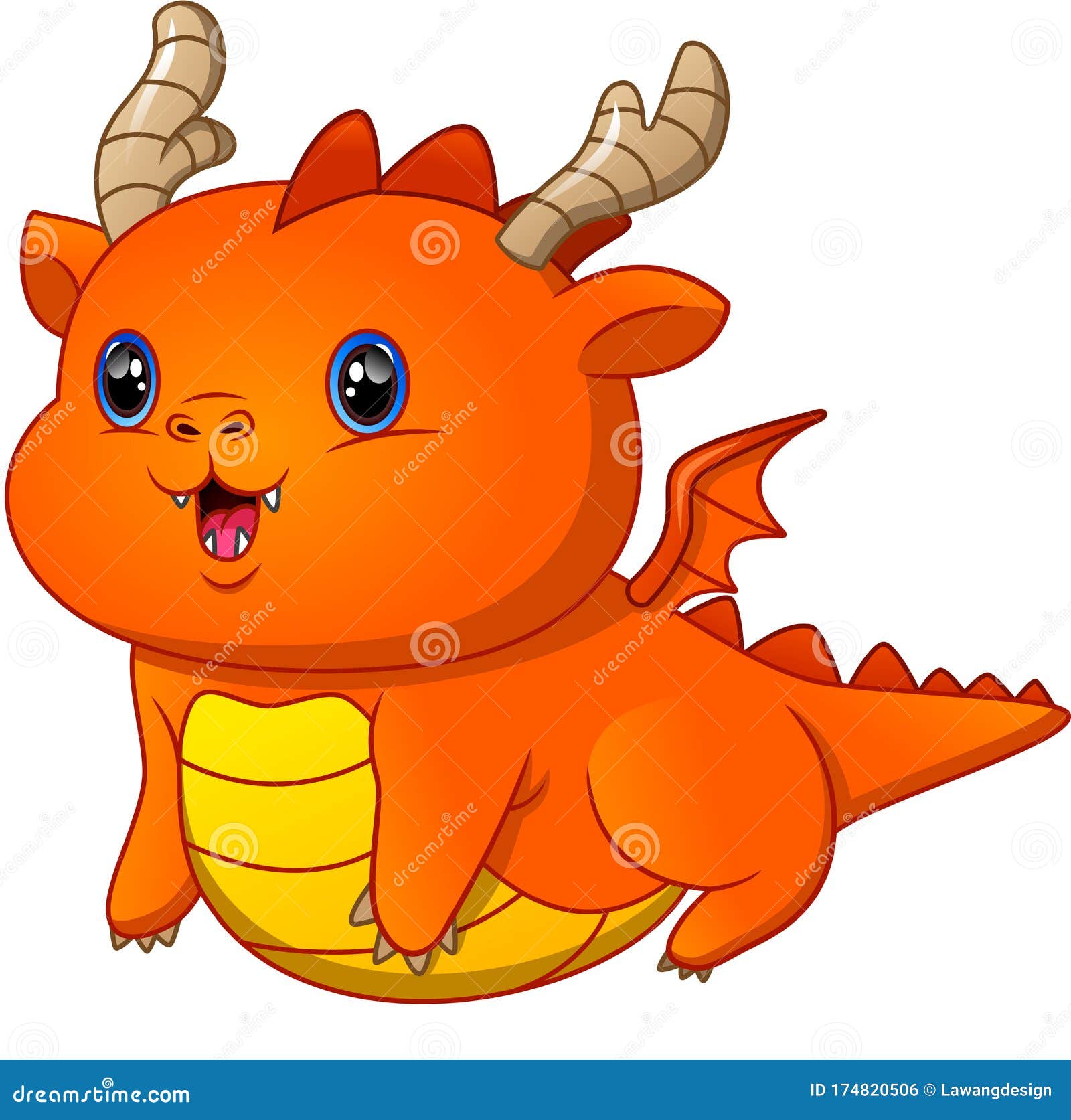 Download Cute baby dragon cartoon stock vector. Illustration of ...