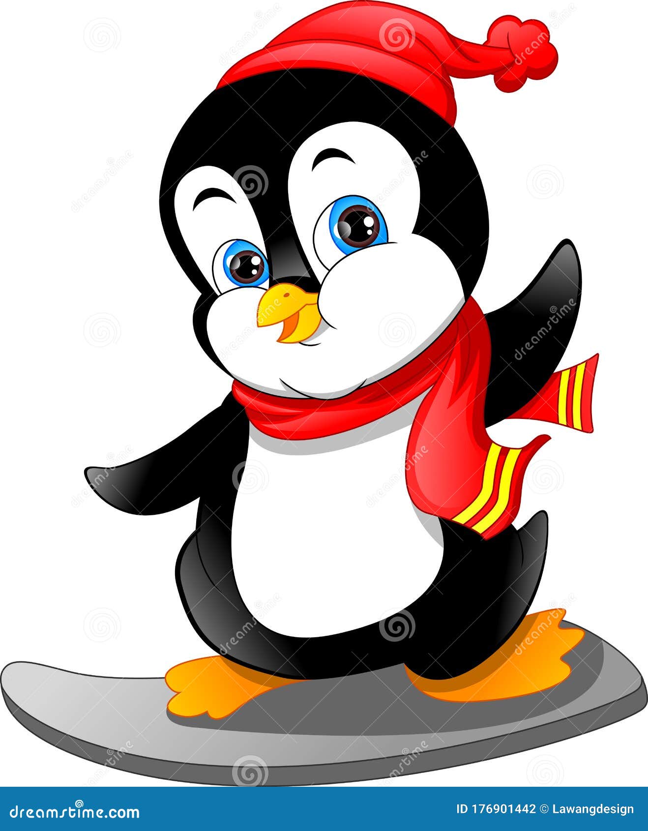 Details about   Penguin Skiing Sticker Portrait