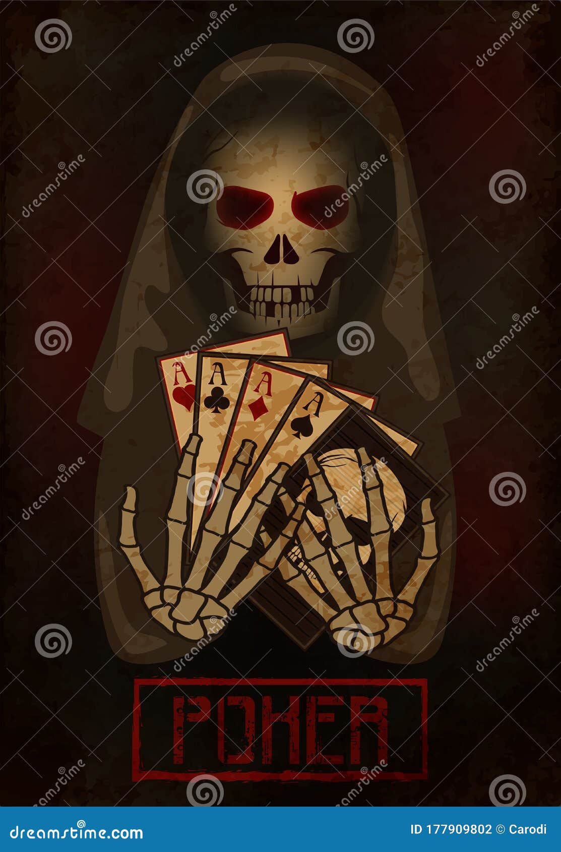 Death Holds Poker Cards in His Hands Wallpaper Stock Vector - Illustration of horror, game: 177909802 Death Holds Poker Cards in His Hands Wallpaper Stock Vector - Illustration of horror, game: 177909802