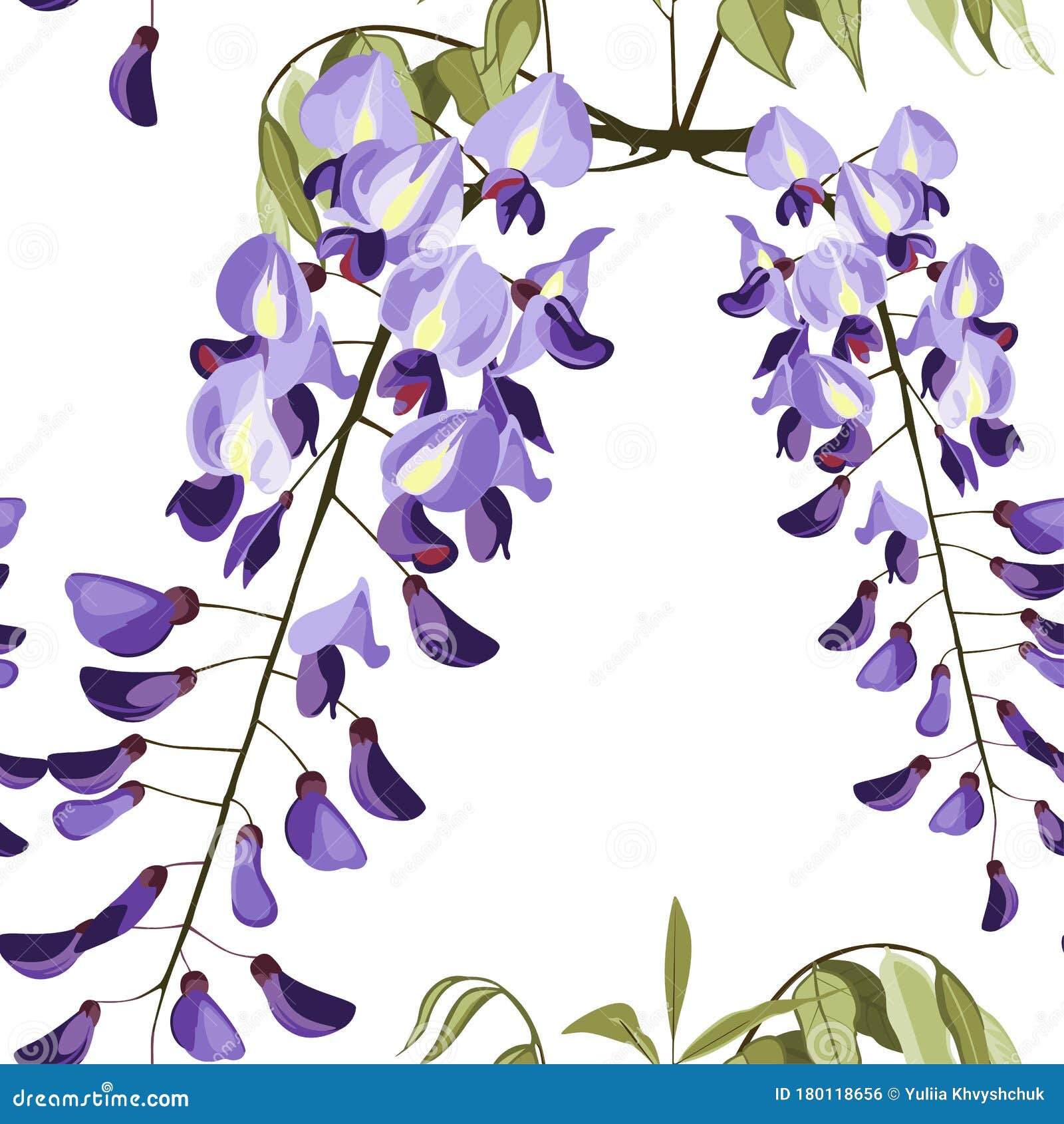 Beautiful Seamless Floral Summer Pattern Background with Japanese