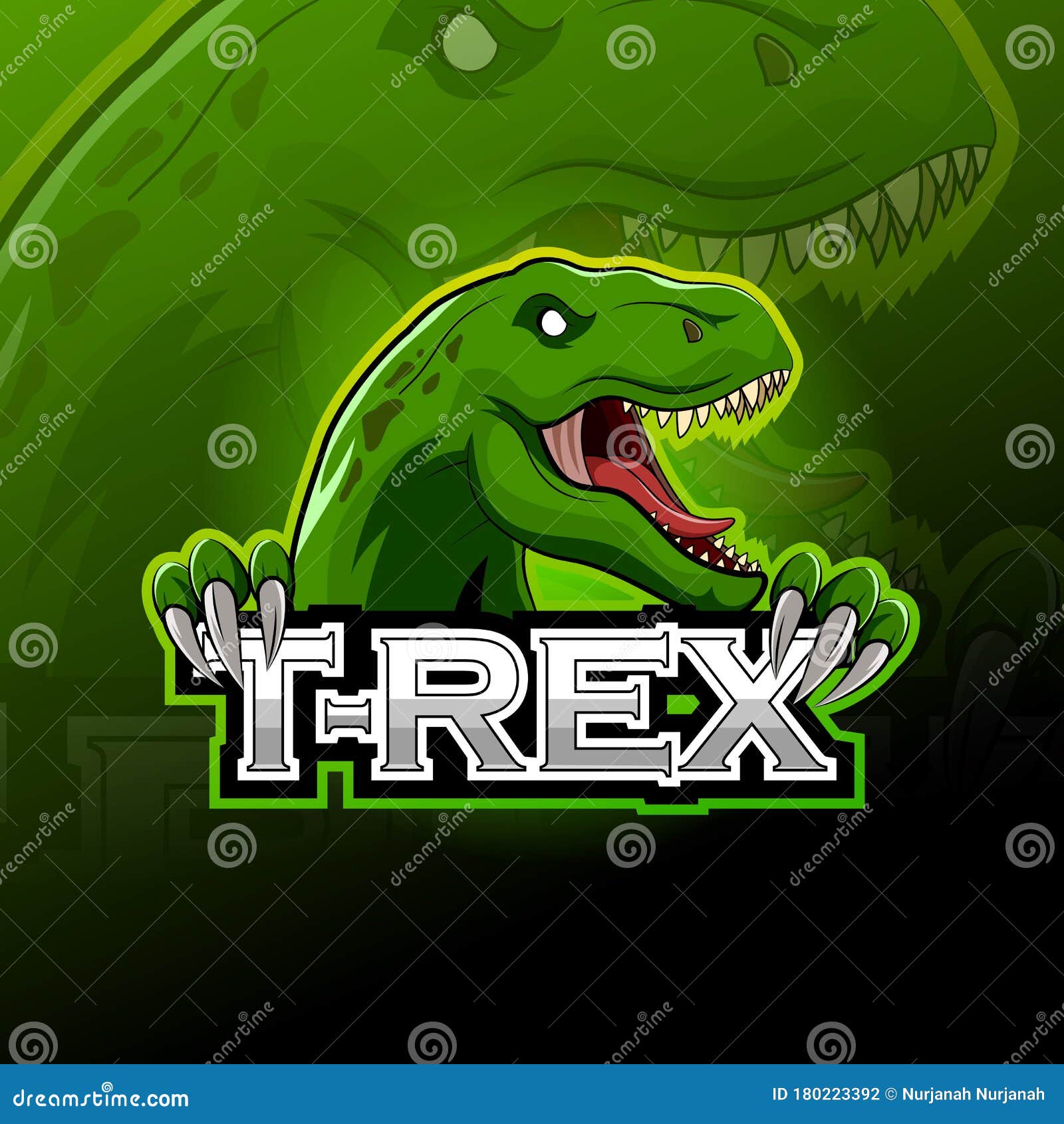 Trex logo esport stock vector. Illustration of predator 180223392