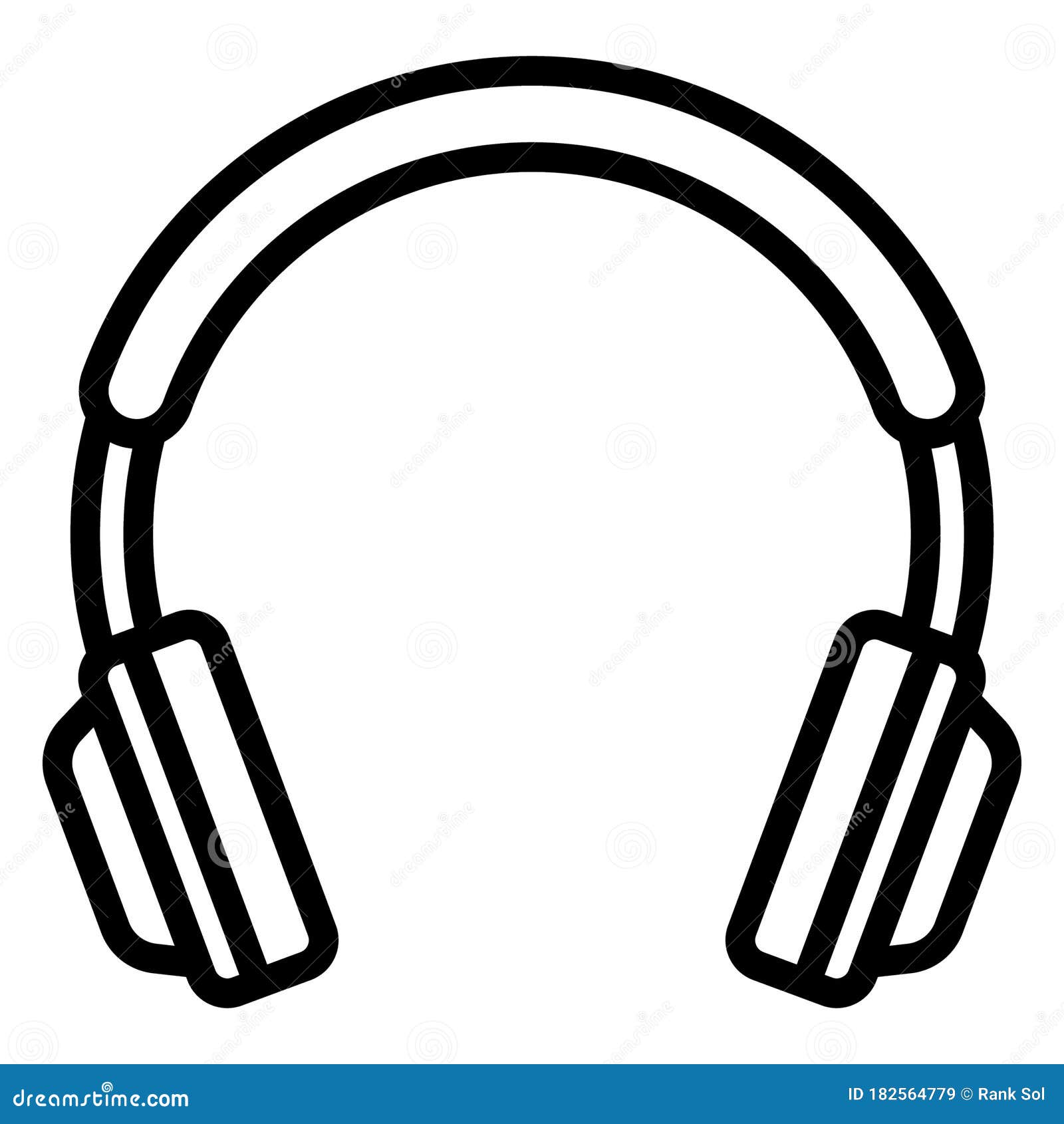 Ear Speakers, Earbuds Line Style Vector Icon Which Can Easily Modify Or