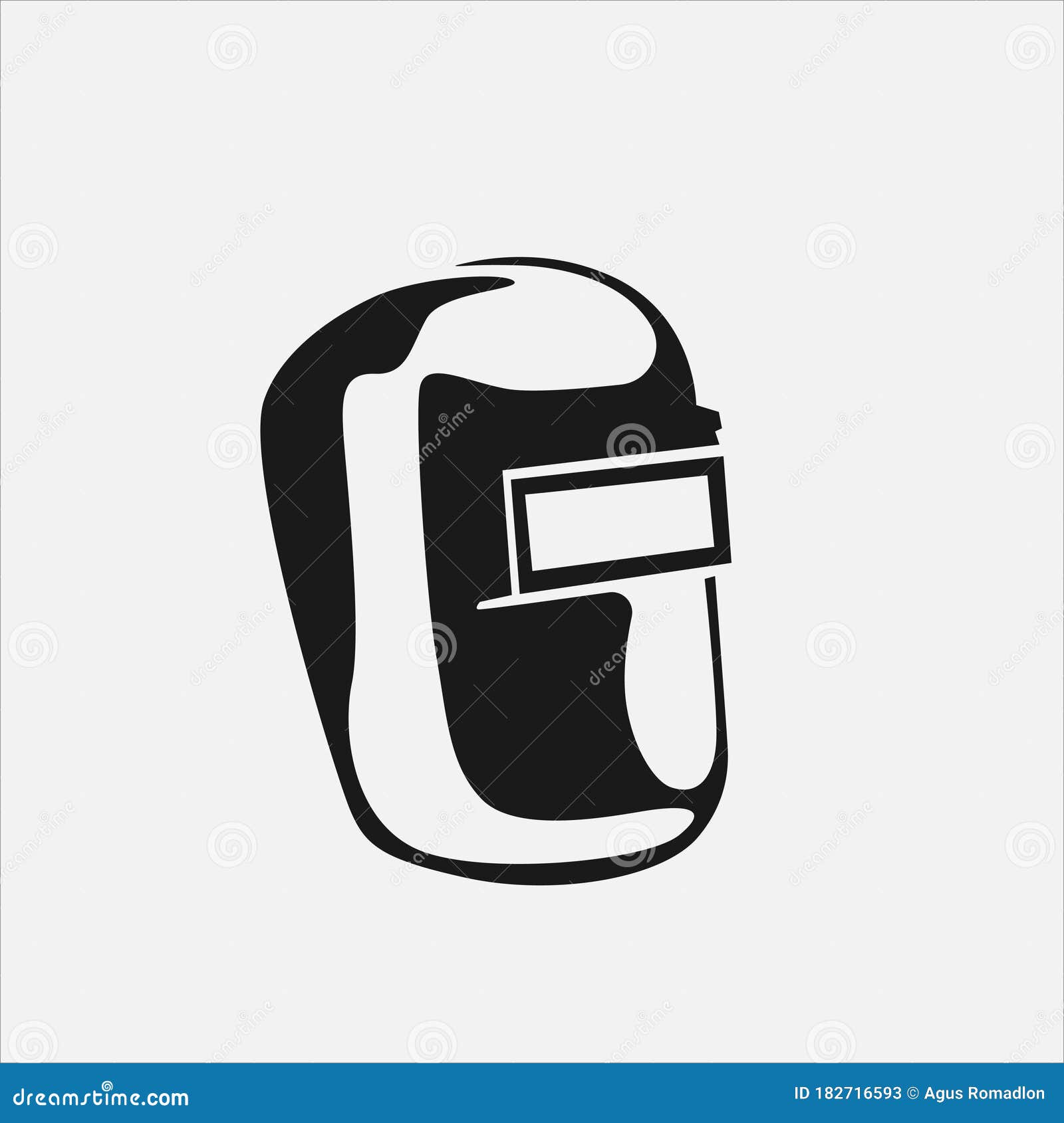 Welding Company Logo Design, Modern Helmet Logo Stock Vector