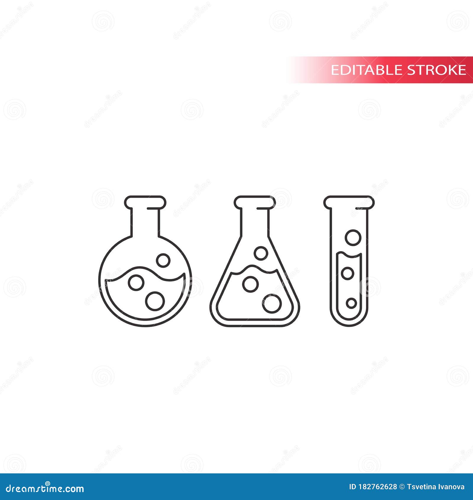 laboratory glassware icon set outline. science icon glassware