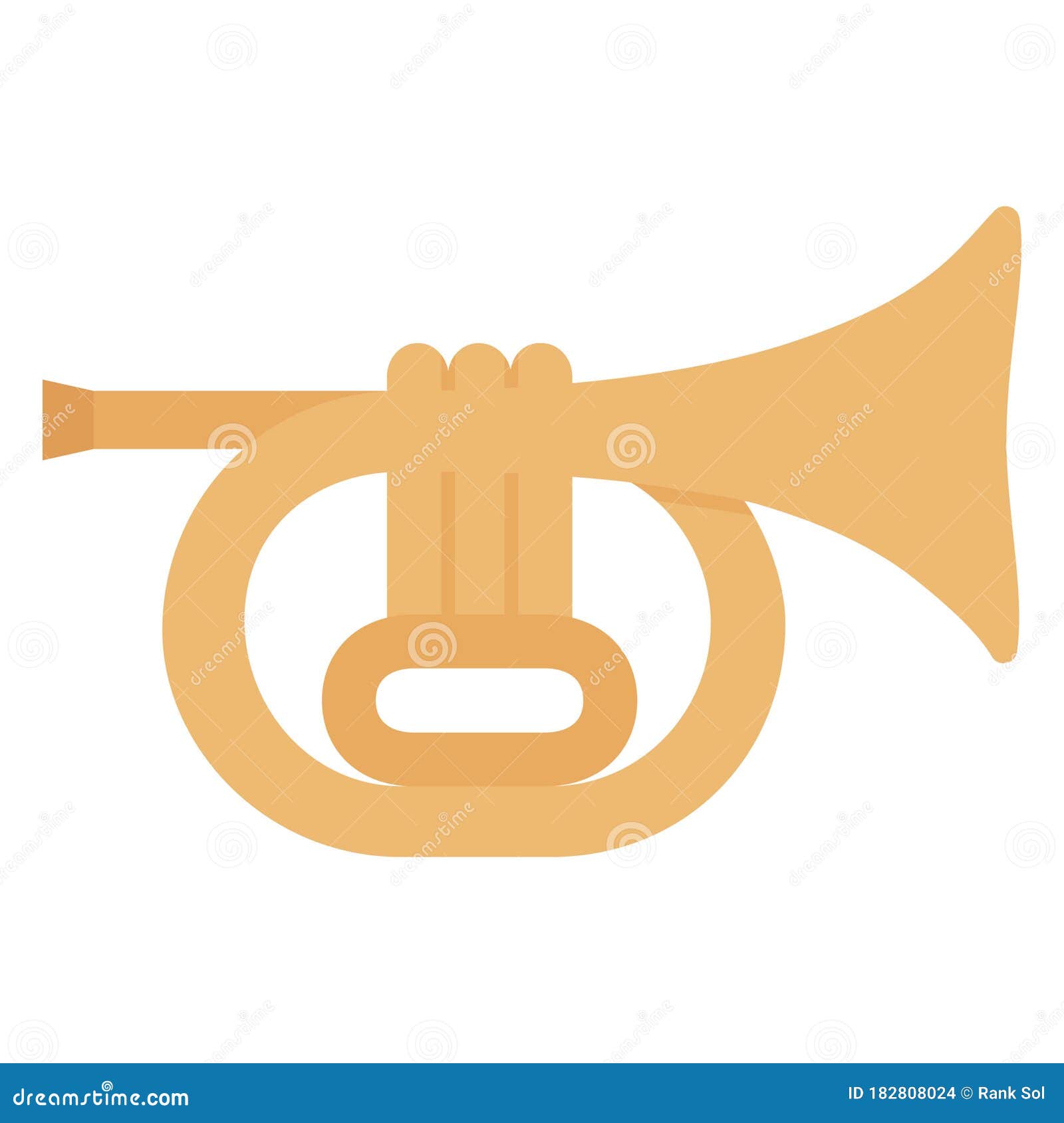 Brass, Marching Band Line Style Vector Icon Which Can Easily Modify or
