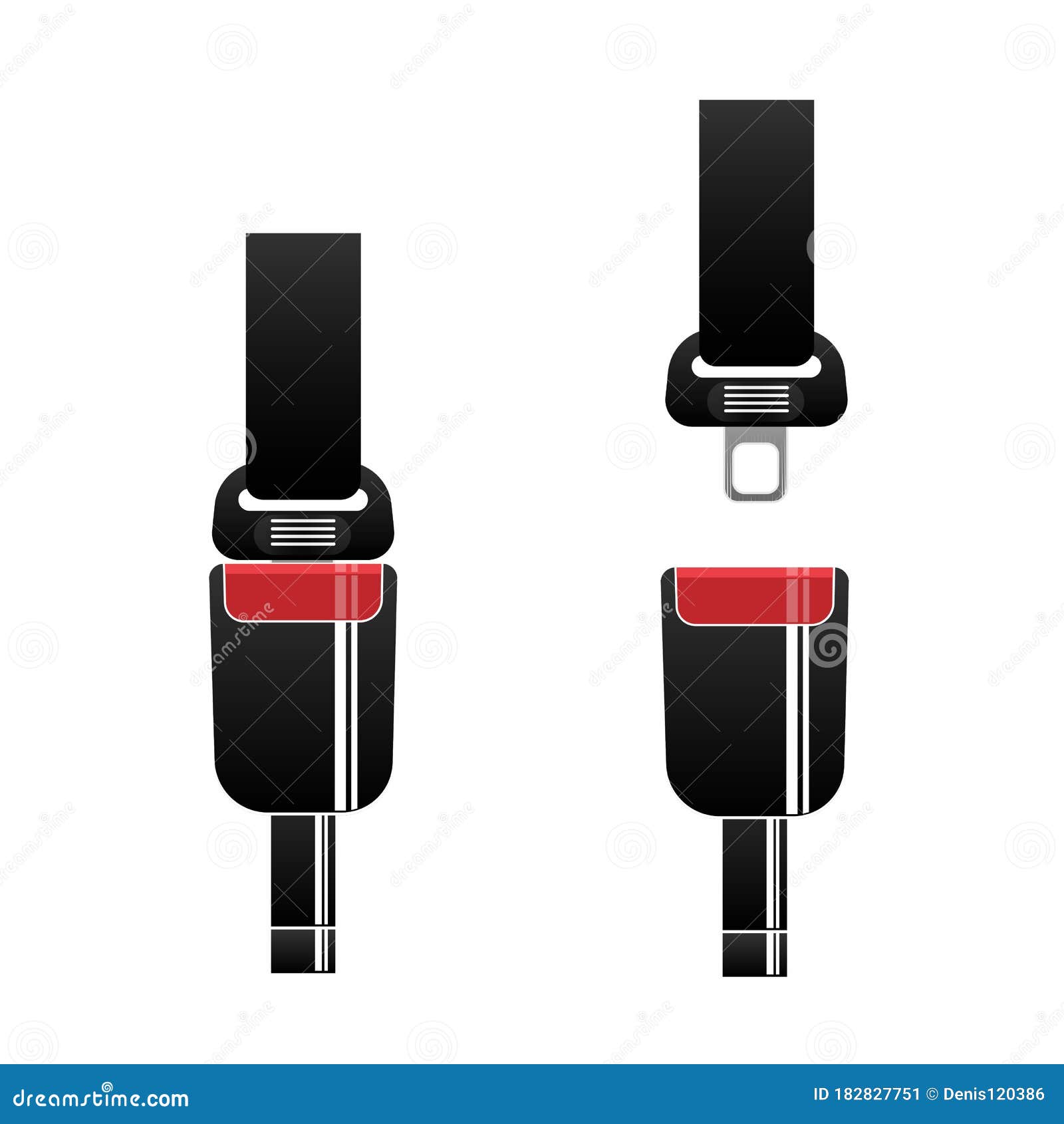 Seat Belt. Car Seat Belt. Vector Illustration Stock Vector