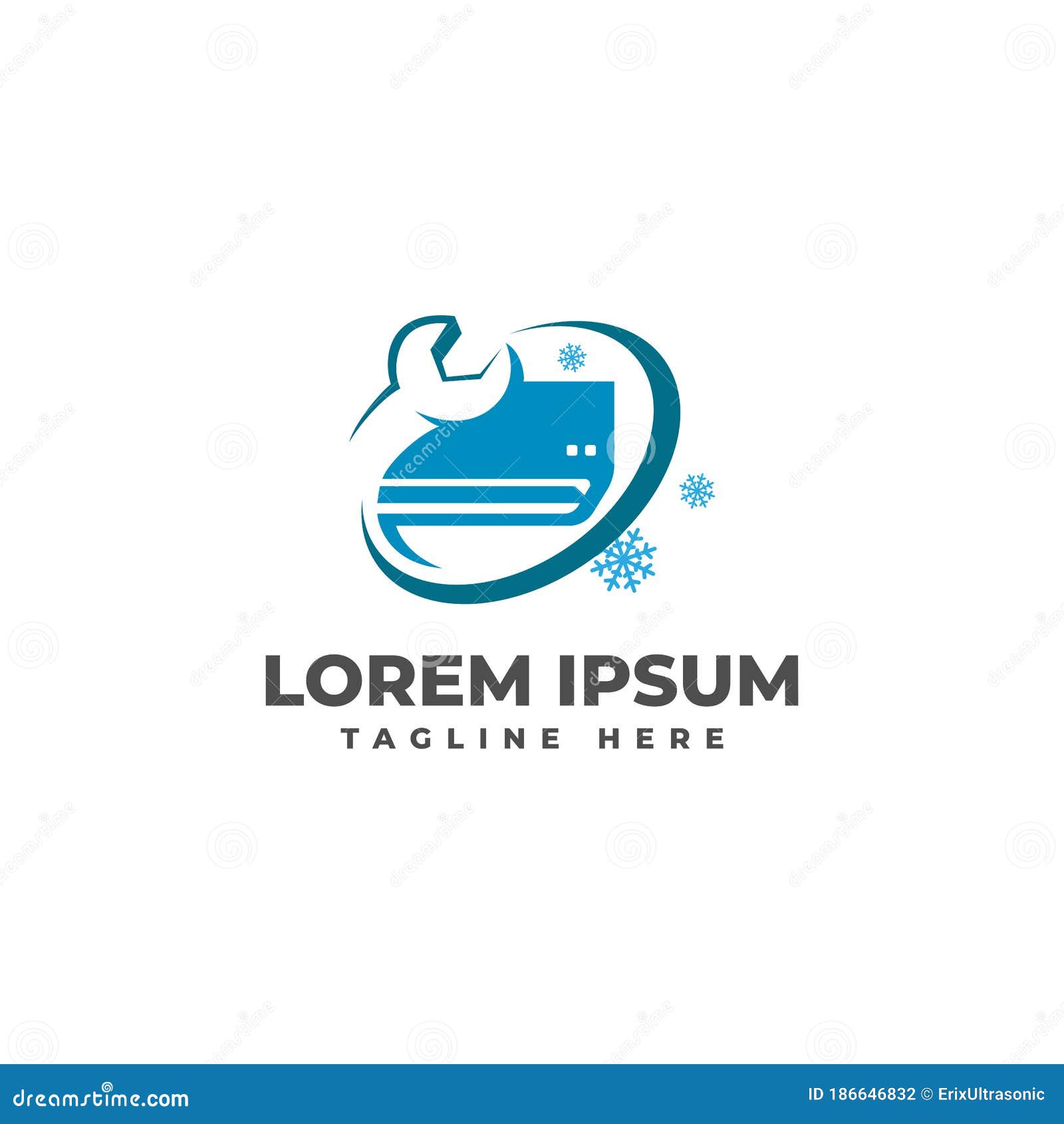 Air Conditioner Repair & Service Logo Vector Stock Vector