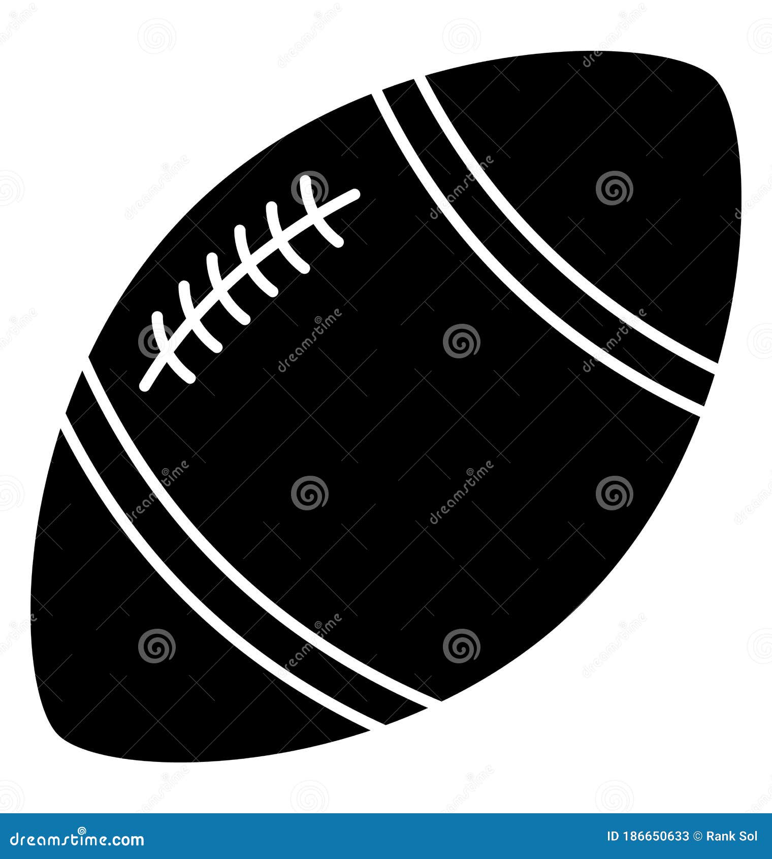 American Football Glyph Style Vector Icon Which Can Easily Modify or