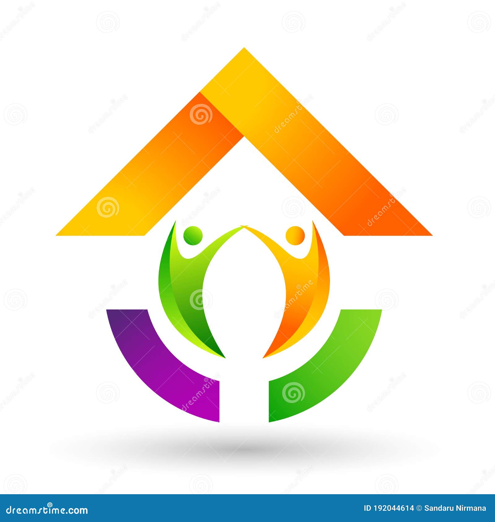 Happy Family Home House Love Union Compassion Concept Icon Logo Element ...