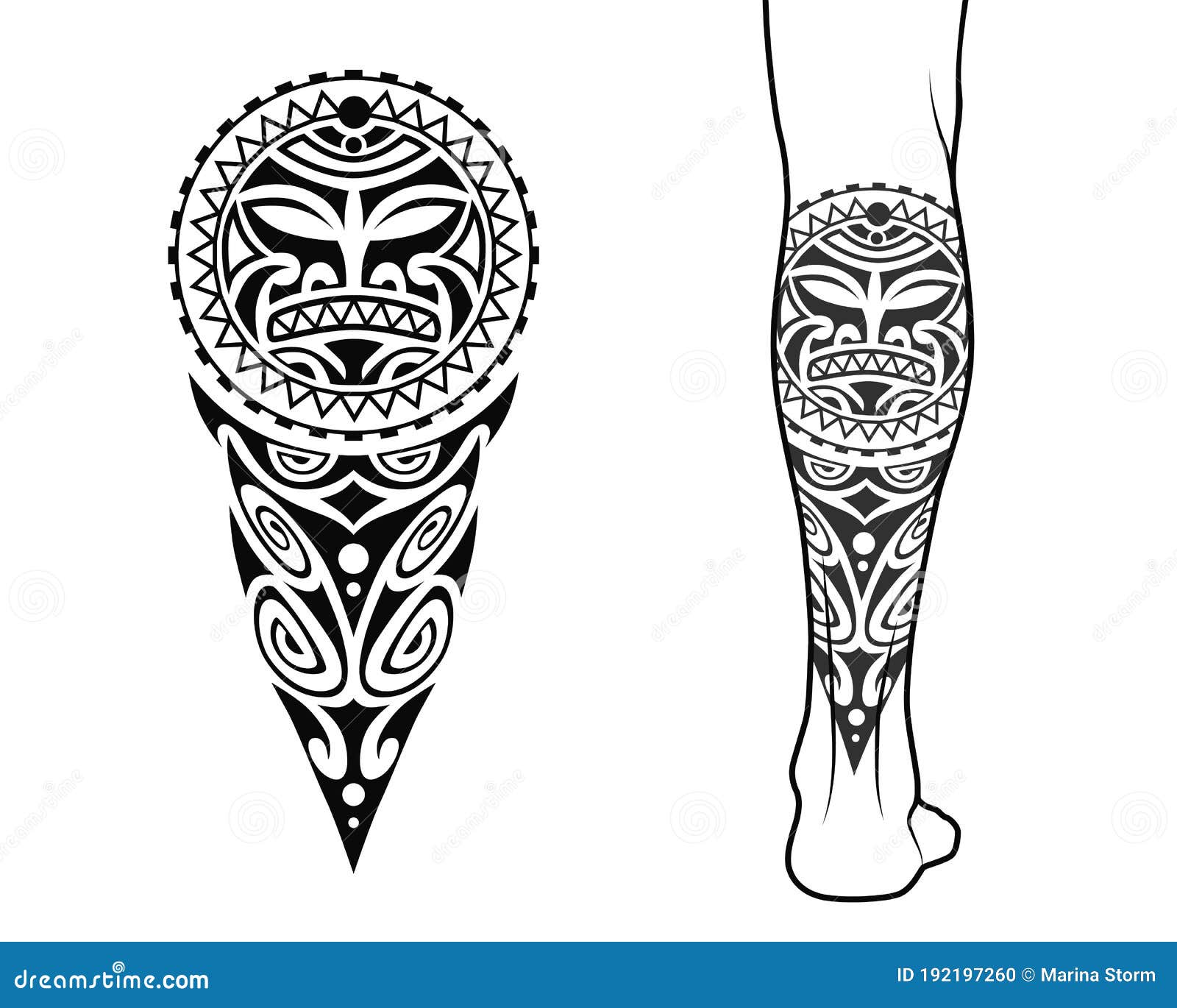 Maori Tribal Style Tattoo Pattern With Scorpio Fit For A Back