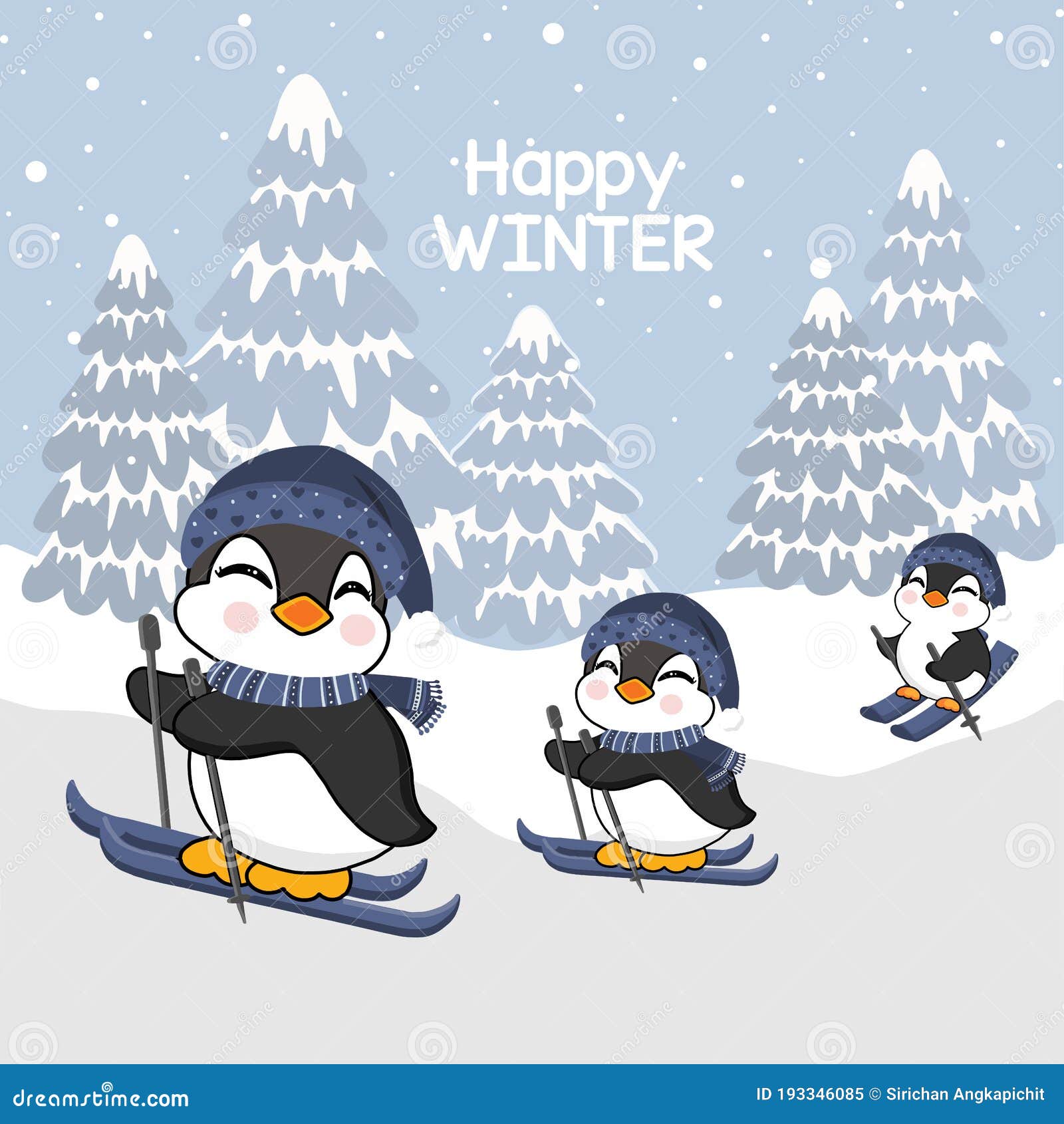 Details about   Penguin Skiing Sticker Portrait