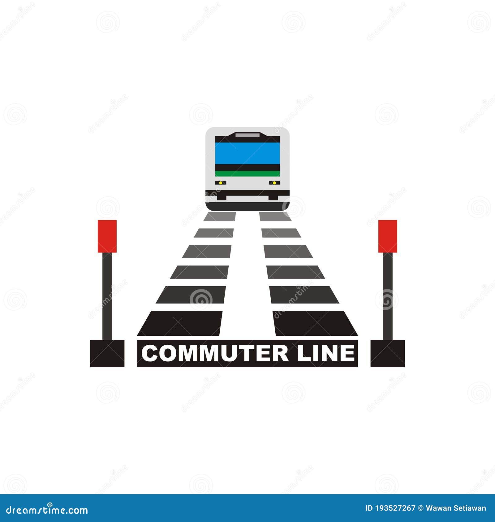 commuterline and subway, train transportation logo  