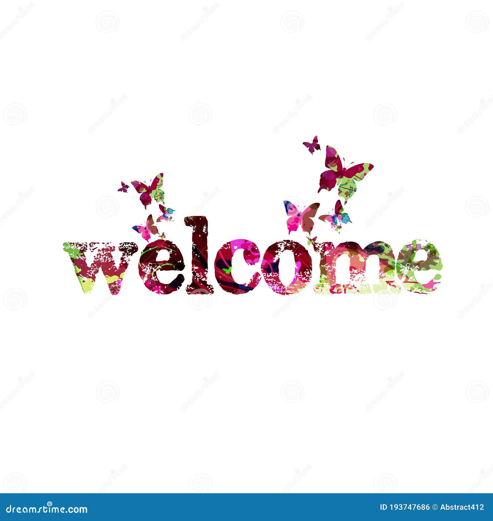 Colorful Welcome Inscription Vector Illustration. Welcome Typographic  Background. Welcome Text Design Isolated Stock Vector - Illustration of  banner, colorful: 193747686