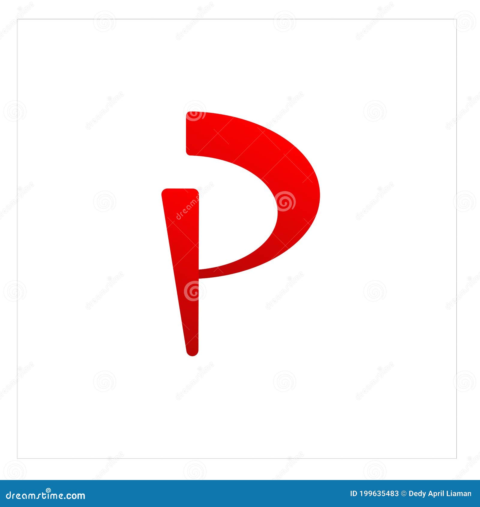 p red initial logo templete  profesional product