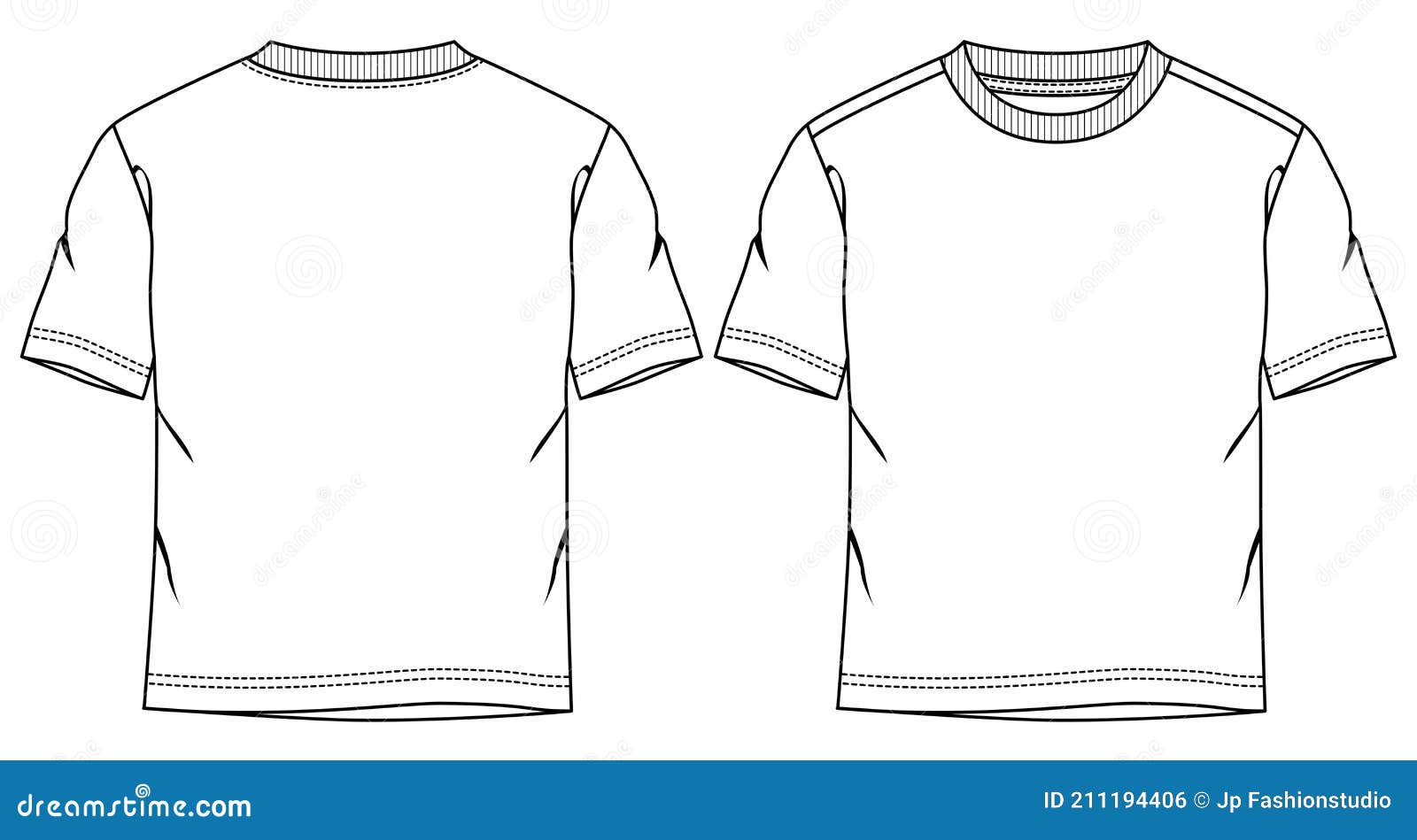 Short sleeve Basic Tshirt overall technical fashion flat sketch vector  Illustration template front and back views Basic apparel Design Mock up  for Kids boys 6999853 Vector Art at Vecteezy