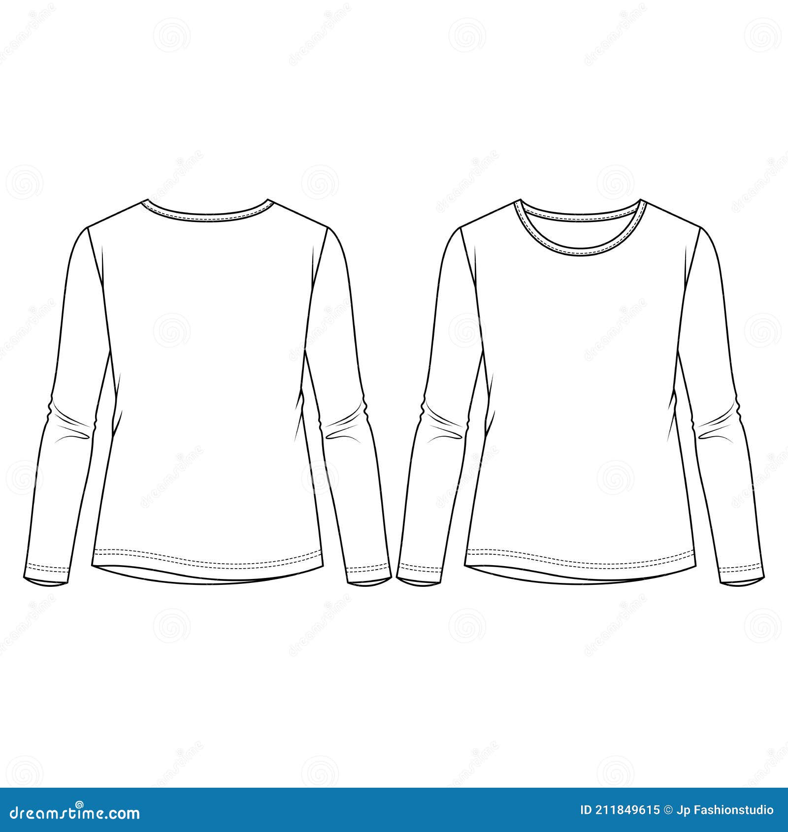 Long sleeve top top template