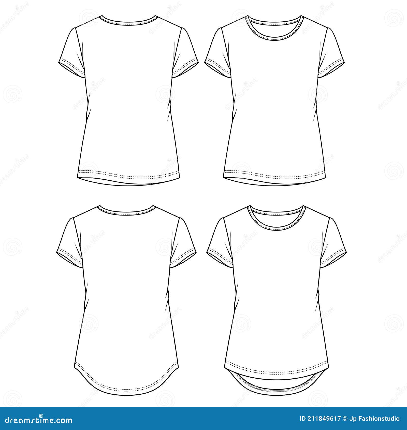 Women's shirt, tops flat sketch 12826565 Vector Art at Vecteezy