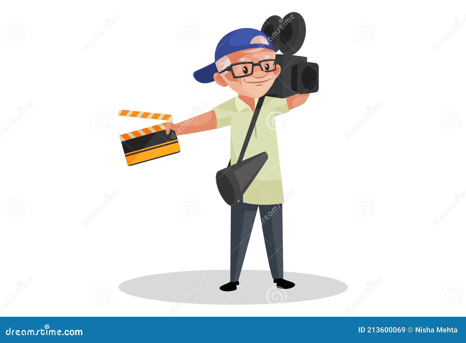 Movie Director Vector Cartoon Illustration Stock Vector Illustration