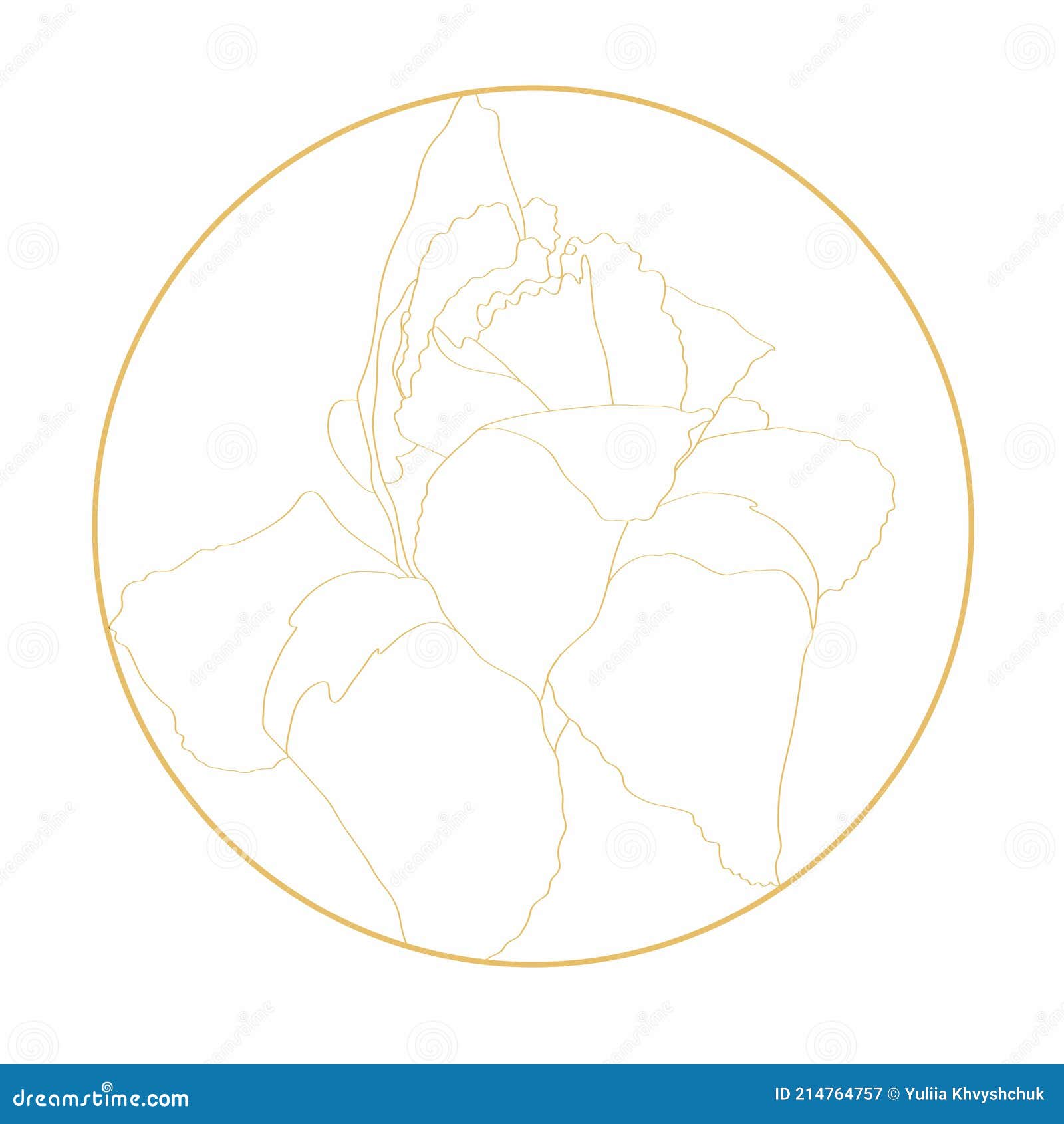 Feminine Logo Design Templates in Trendy Linear Minimal Style. Iris