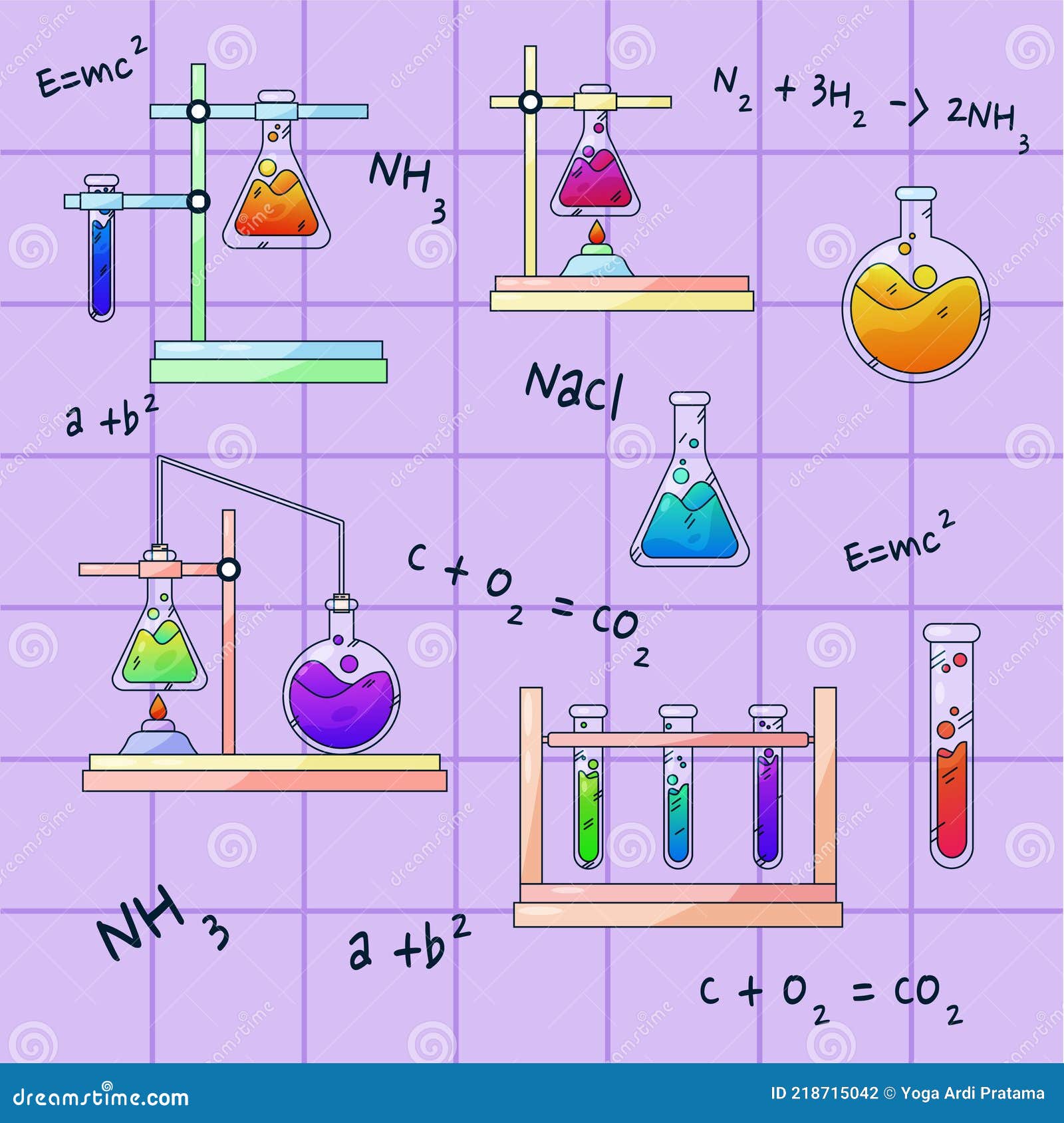 Science tube illustration. stock vector. Illustration of school 218715042