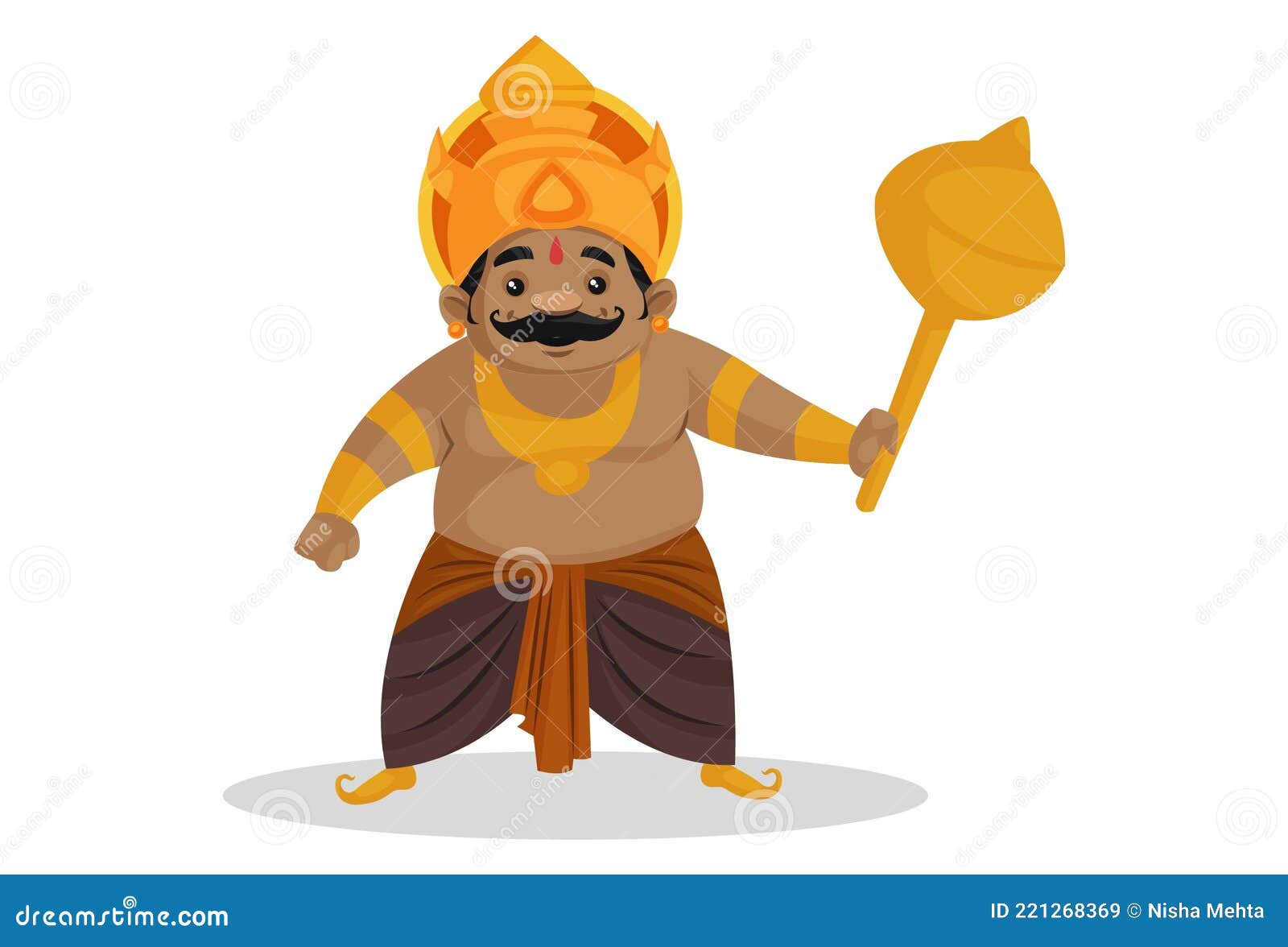 Kumbhakarna Vector Cartoon Illustration Stock Vector Illustration of