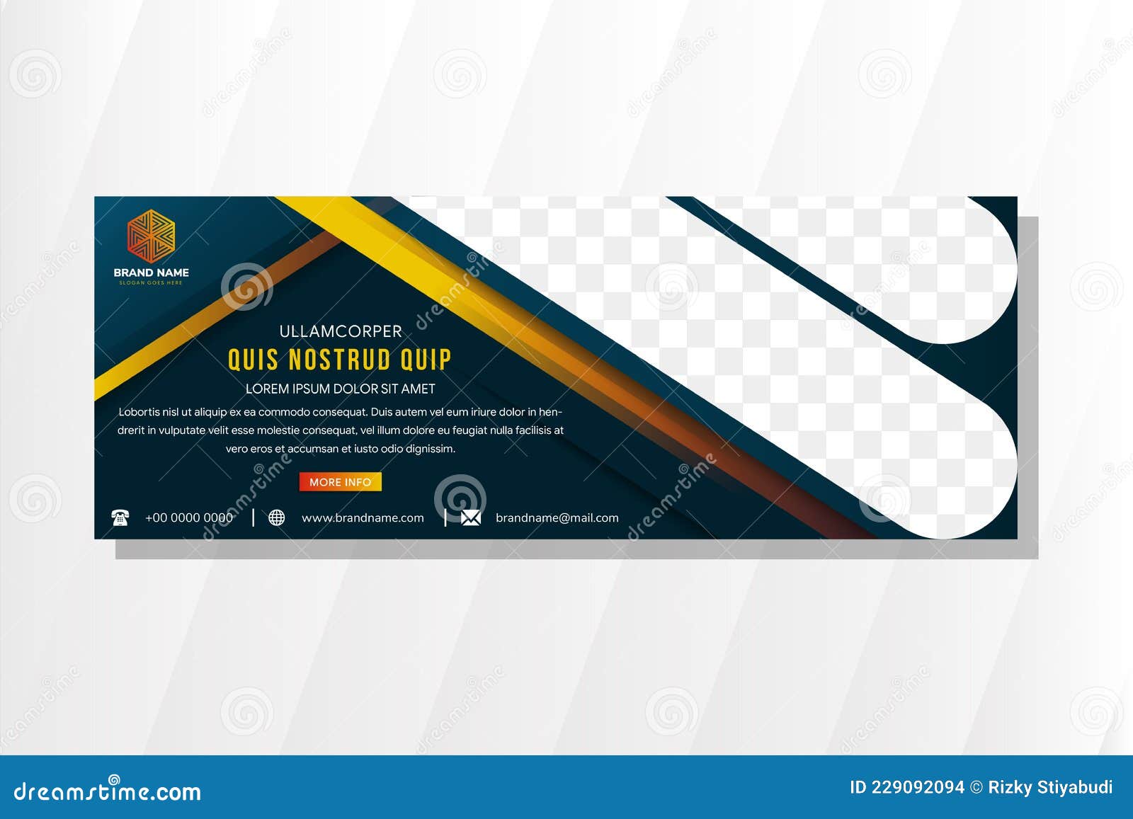 abstract geometric for horizontal banner use combination dark green and yellow gradient