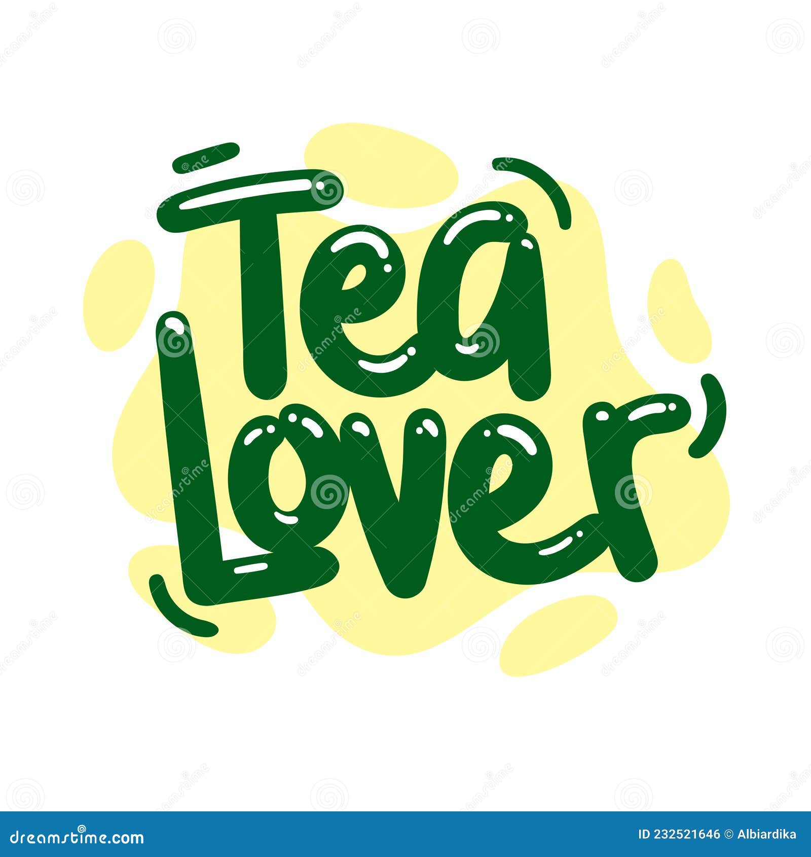 Tea Lover Quote Text Typography Design Graphic Vector Stock Vector