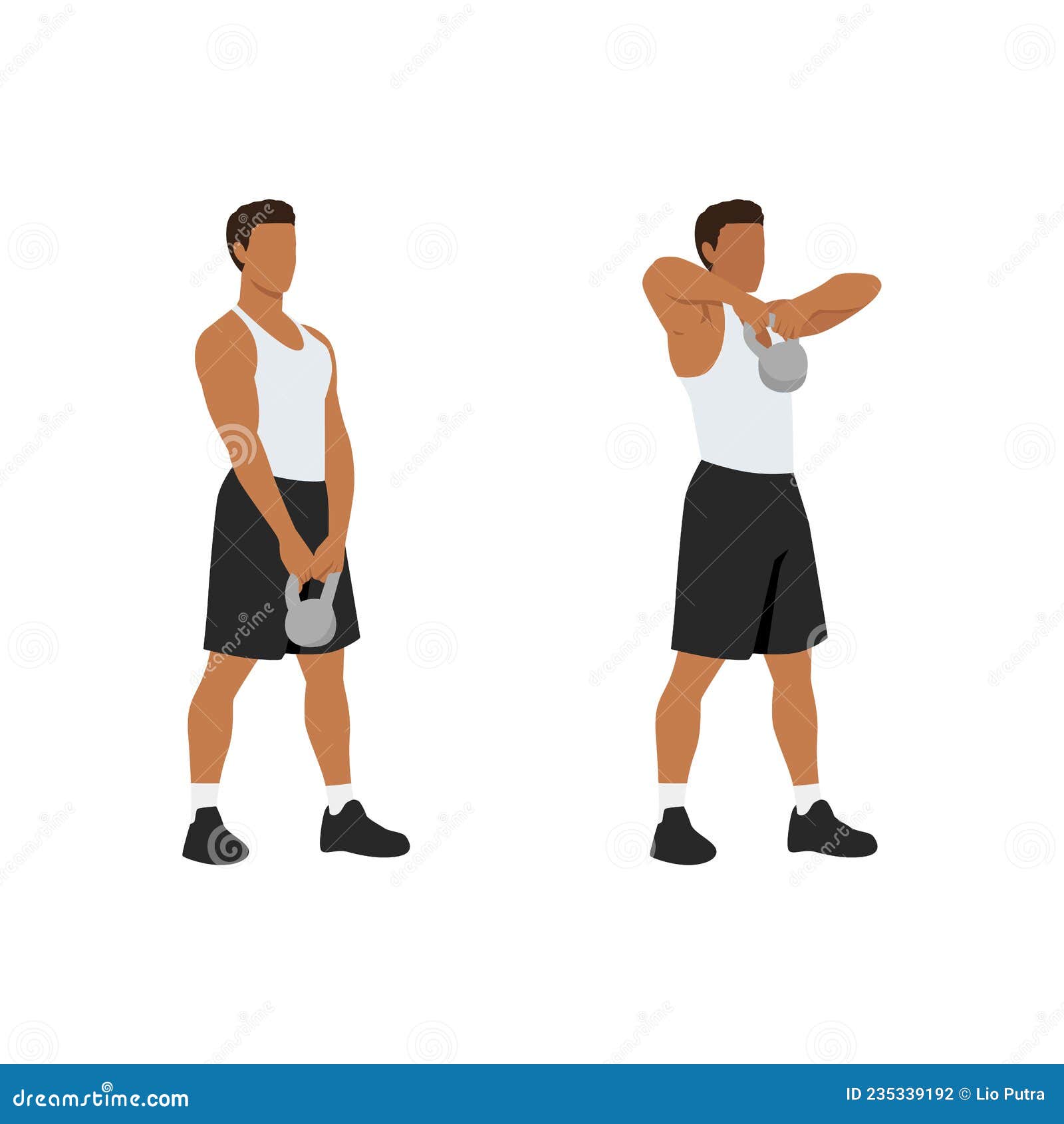 Upright Row Workout Exercise Vector Illustration Outline ...
