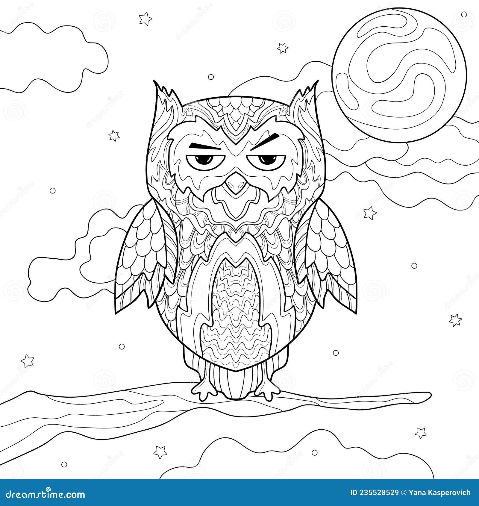 Owl Night Coloring Stock Illustrations – 894 Owl Night Coloring Stock  Illustrations, Vectors \u0026 Clipart - Dreamstime, image size:1600x1690