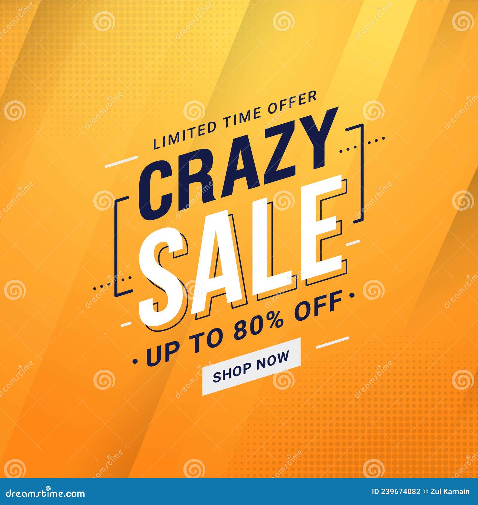Crazy Sale Banner Discount Promotion Vector Illustration and Design