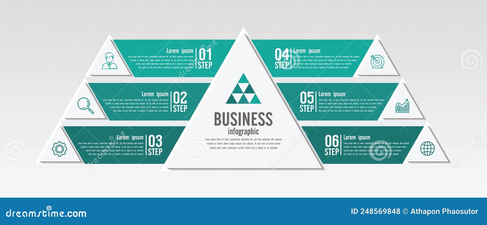 Presentation Business Infographic Template Triangle Stock Vector ...