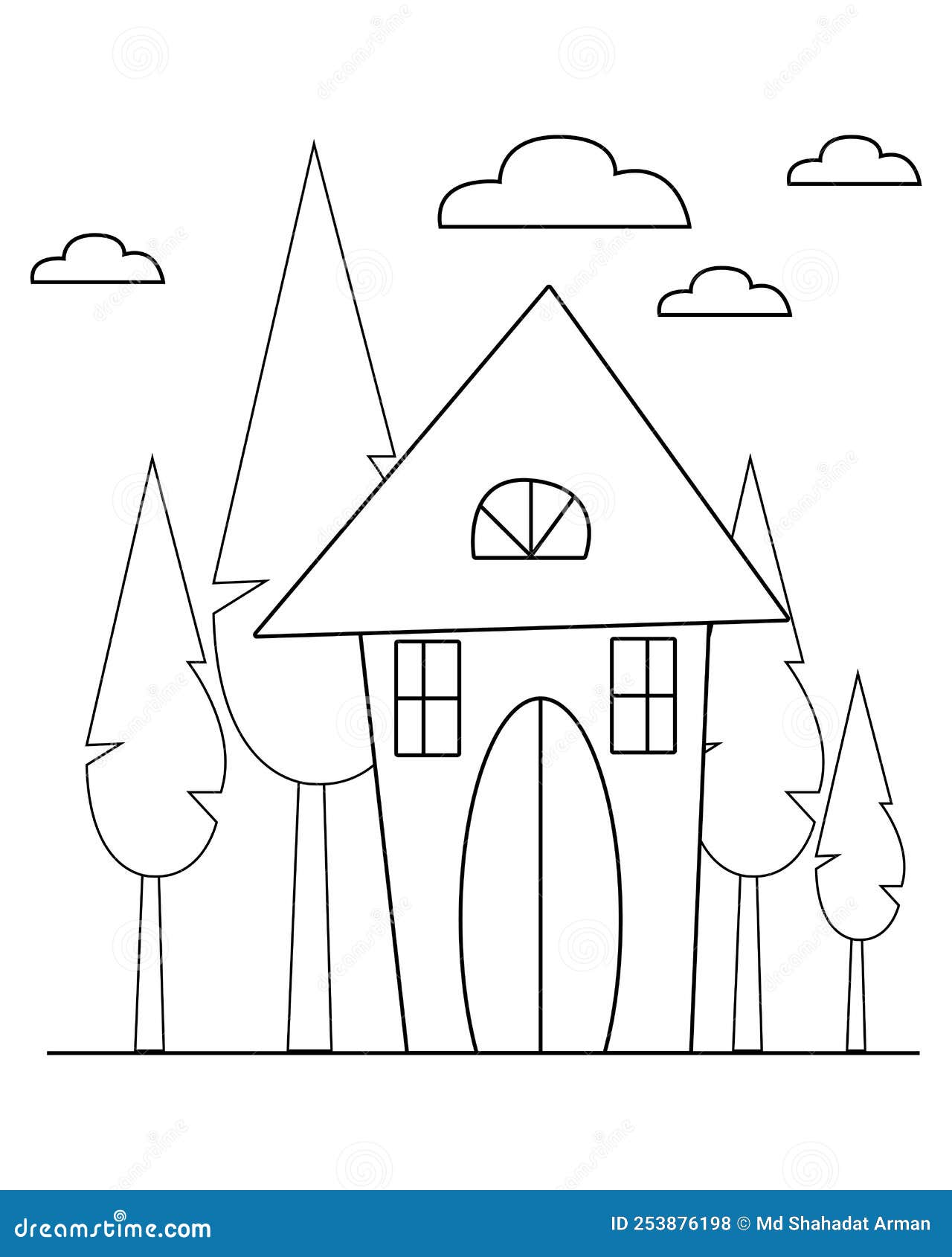 House exterior graphic black white sketch illustration vector Stock Vector  Image & Art - Alamy