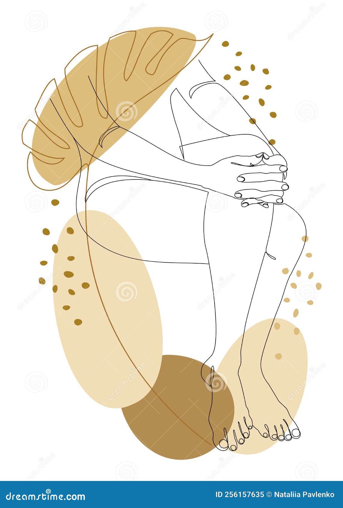 Women S Line Art Continuous Line Drawing. Vector Illustration. Stock
