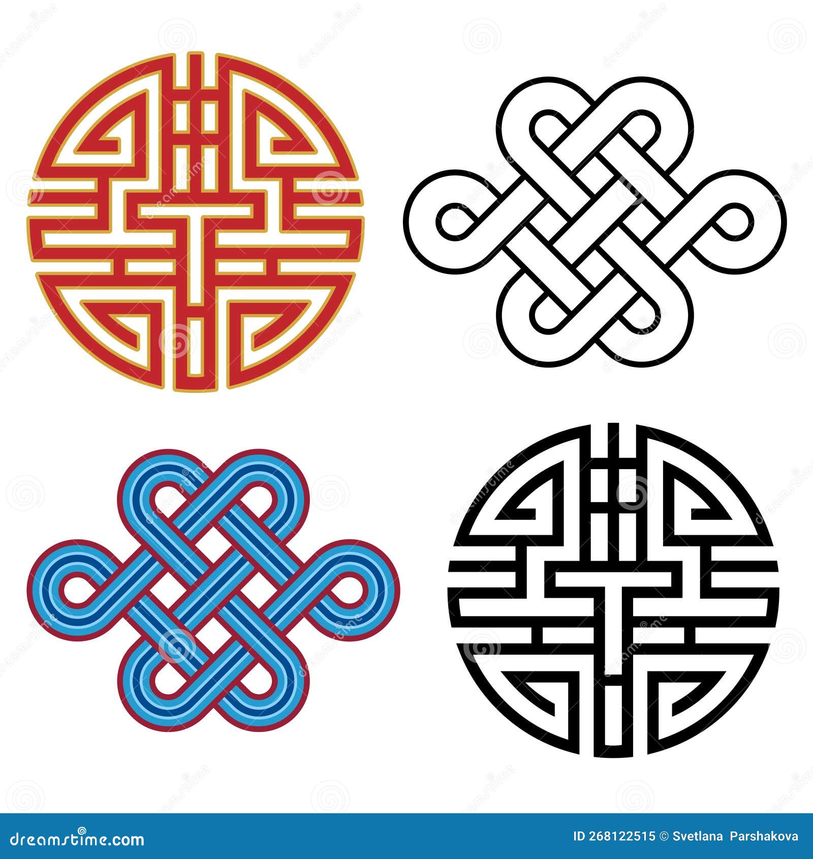 Colored and Black Celtic Symbols. Swastika, Ancient Symbol of Good ...