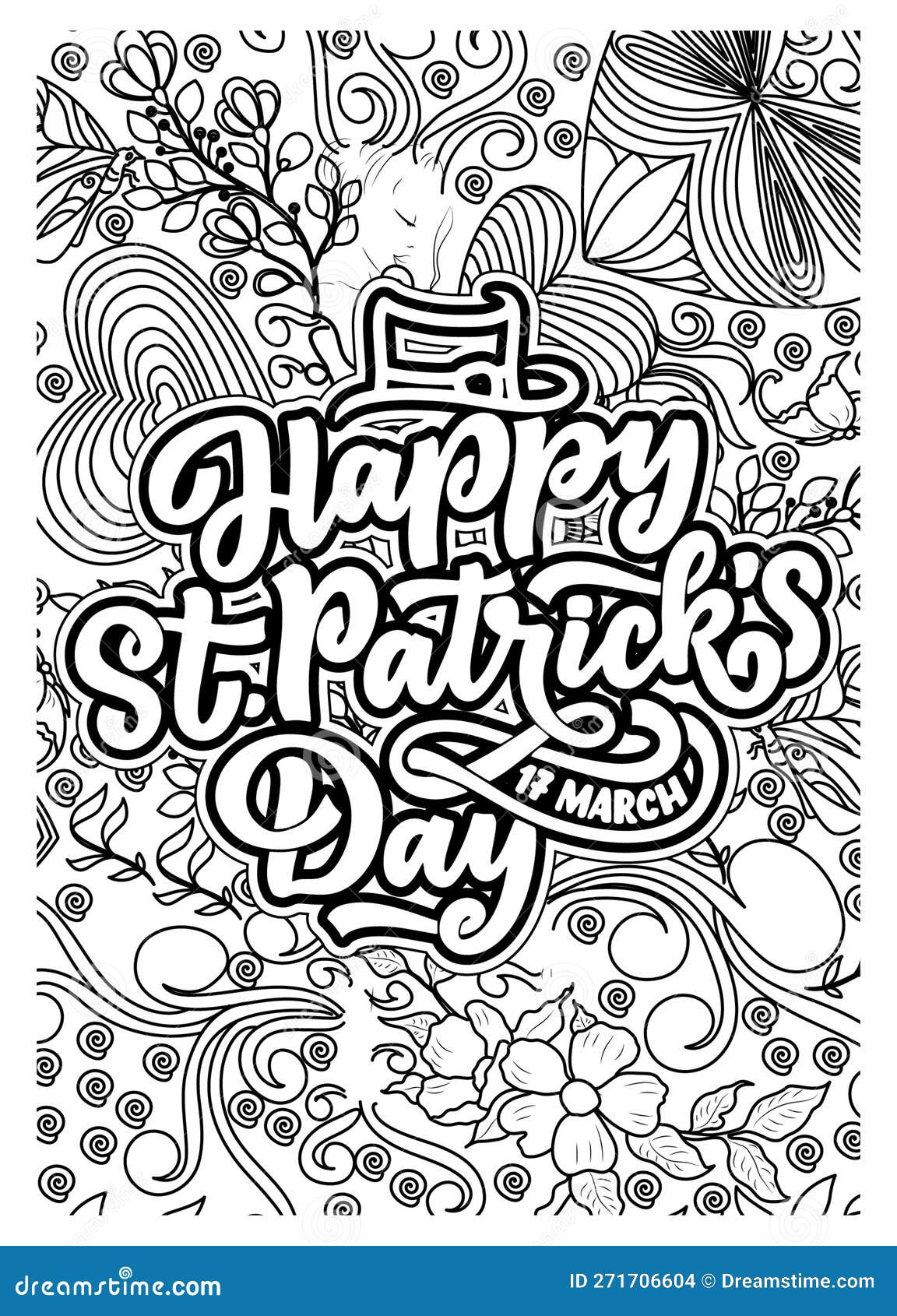 St. Patrick S Day Inspirational Quote Coloring Pages for Adults, St ...