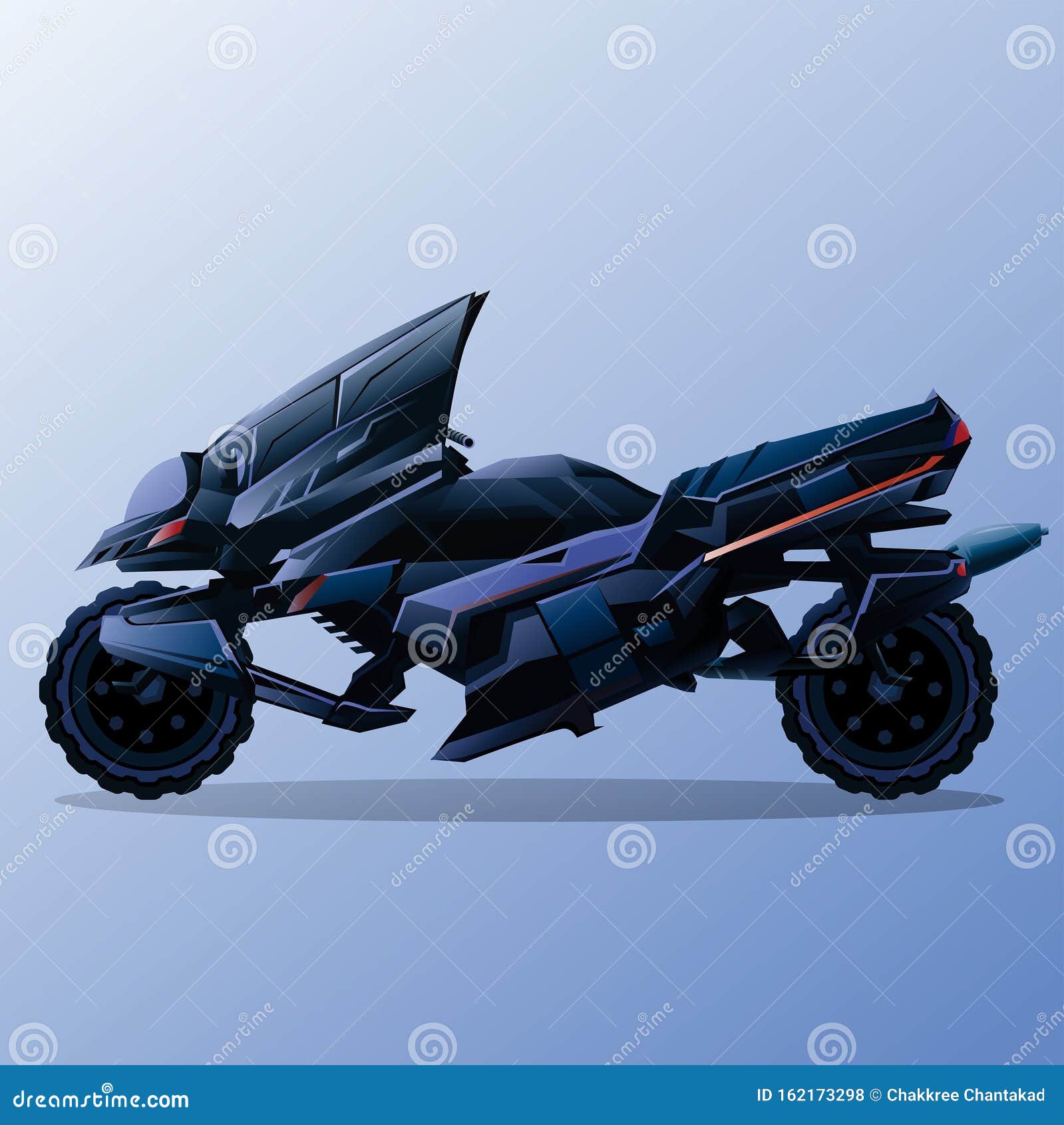 motorcycle graphic  for future evolution motorcycle   on art comics style abstract background