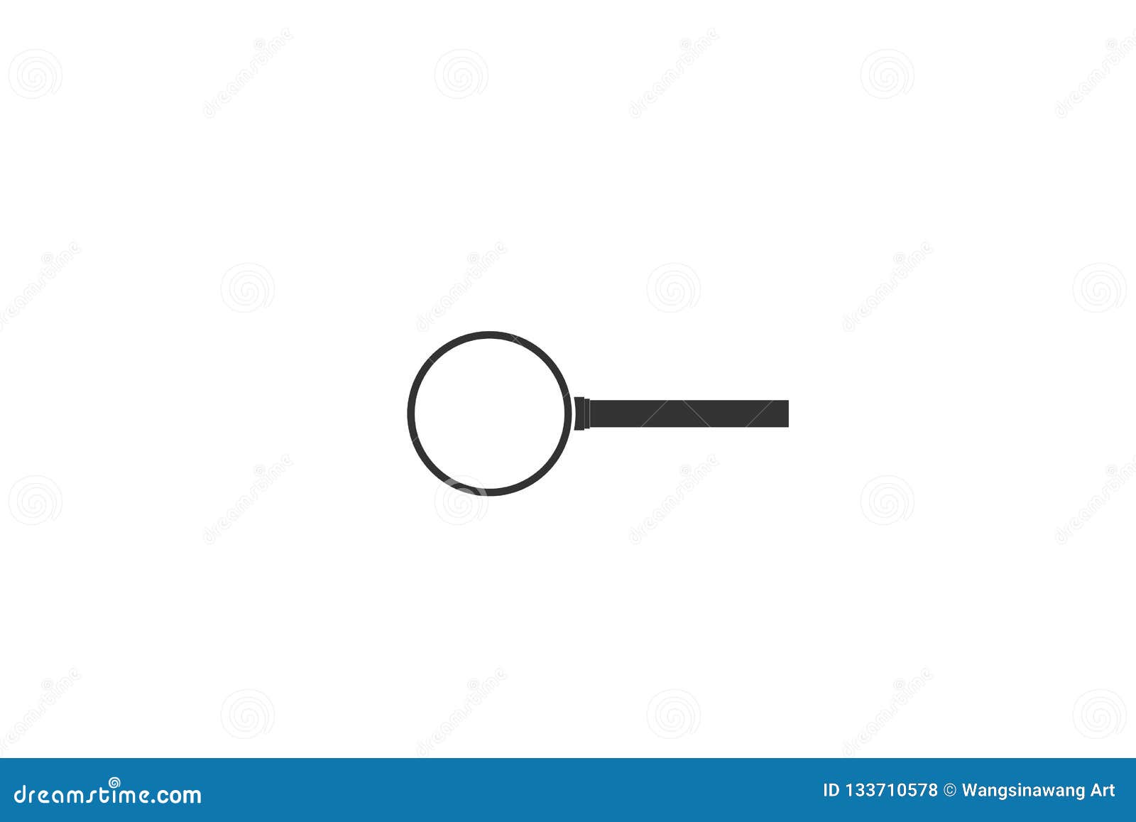Glass magnifier logo stock illustration. Illustration of abstract