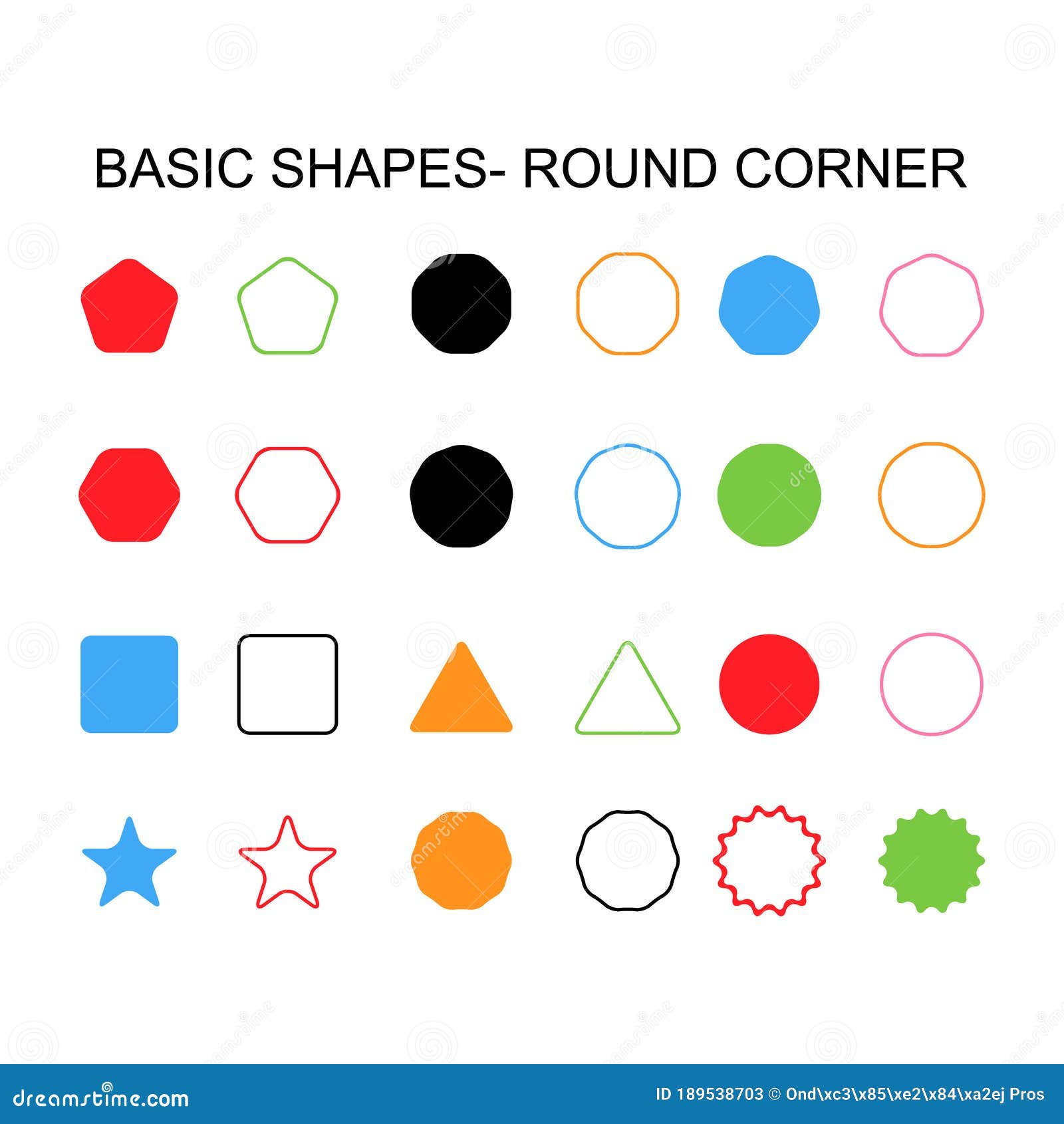 basic s - round corner set icon,  geometrical collection.   sign  on white background