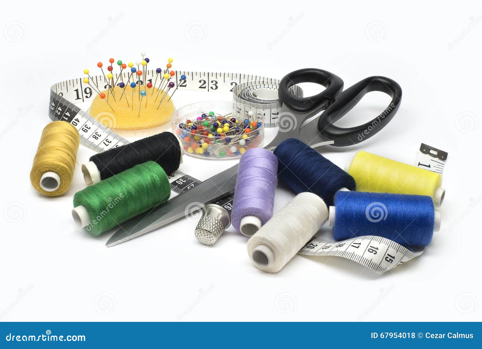 Basic tools for tailoring stock photo. Image of needle - 67954018