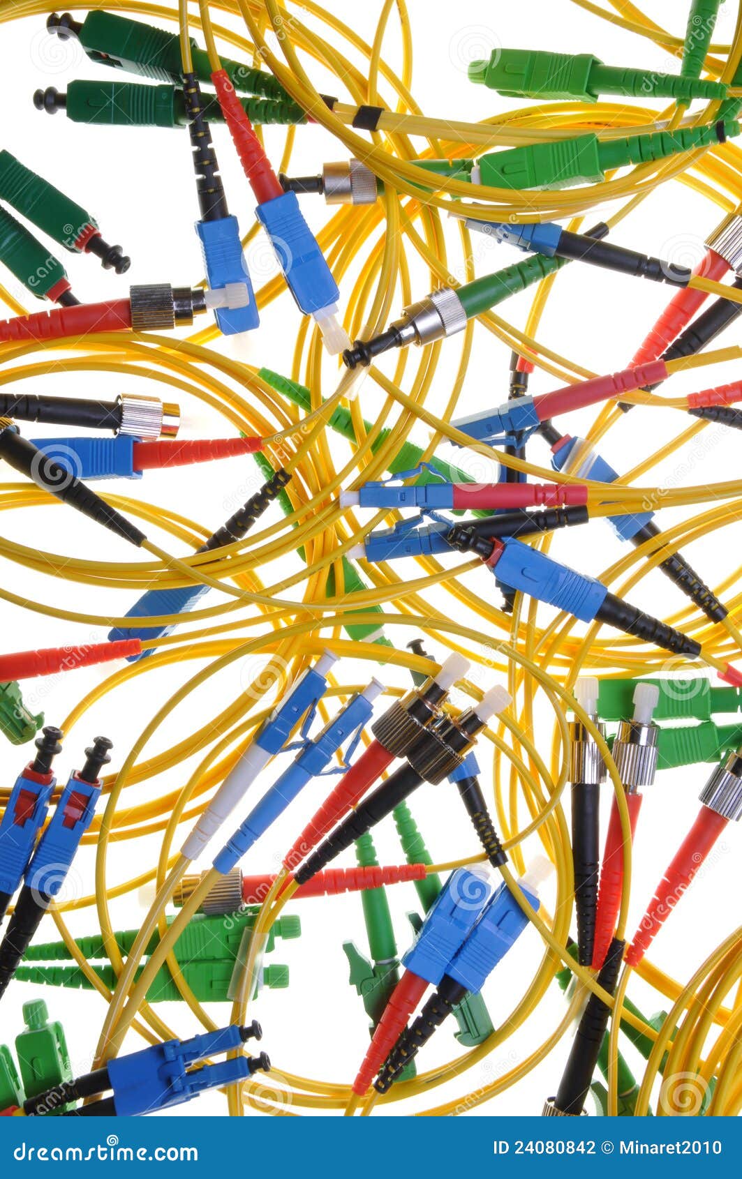 Basic Types of Optical Fiber Stock Photo Image of data, laser 24080842