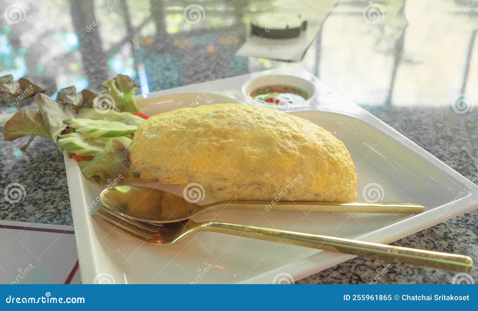 Basil Fried Rice with Pork in Omelette Stock Image Image of flavor, healthy 255961865